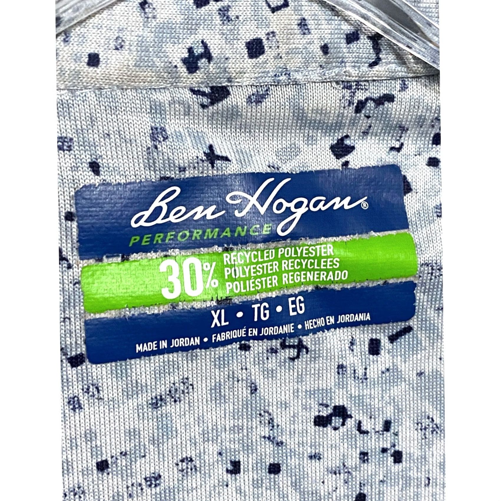Hogan Ben Hogan Performance Polo Shirt Men XL Athleisure Geometric Golf Resort Wear Shirt Short Sleeve Blue Mens XL Size US XL / EU 56 / 4 - 5 Thumbnail