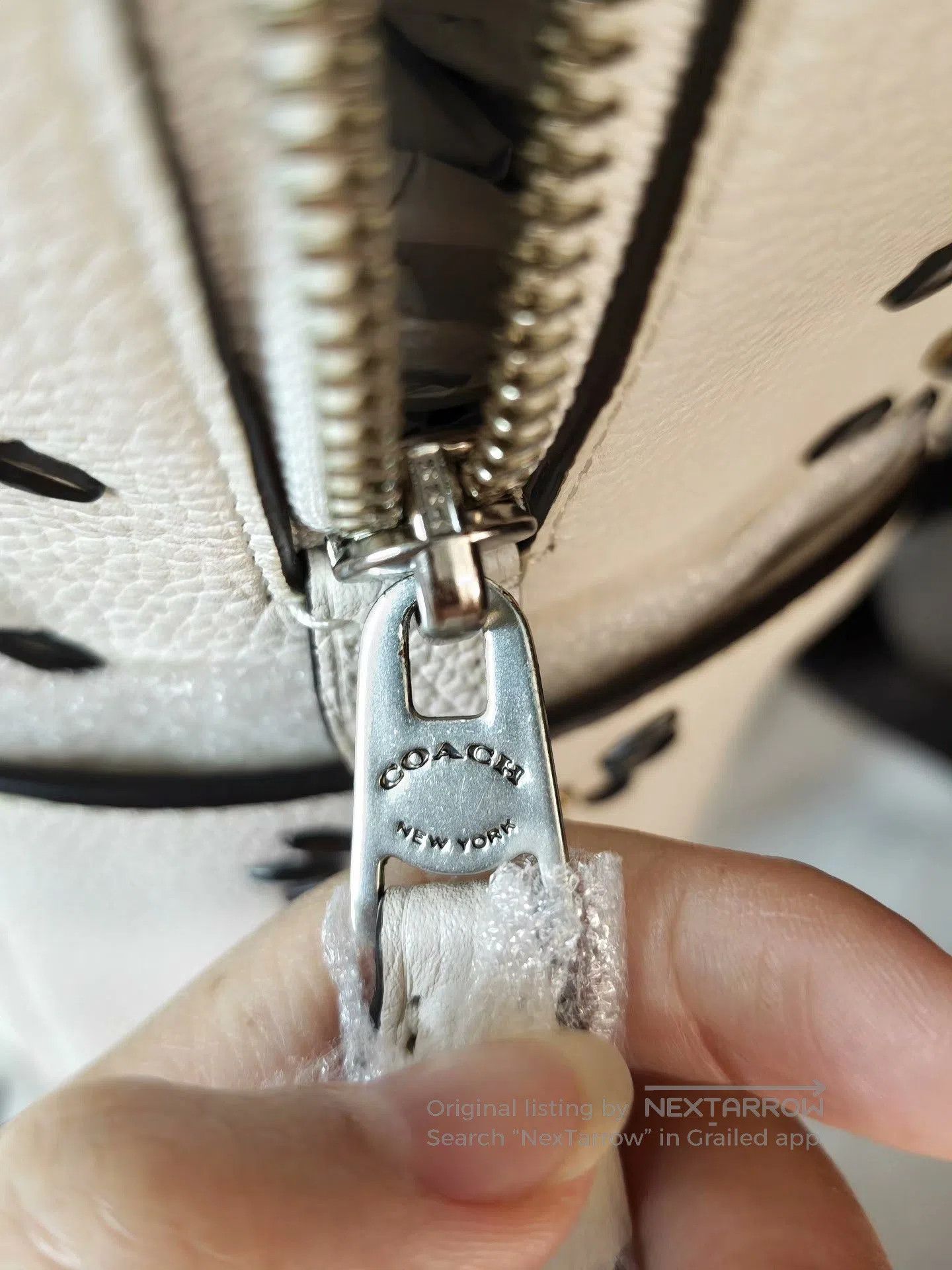 Coach Coach Studded Leather Beige Large Backpack. Size ONE SIZE - 6 Thumbnail