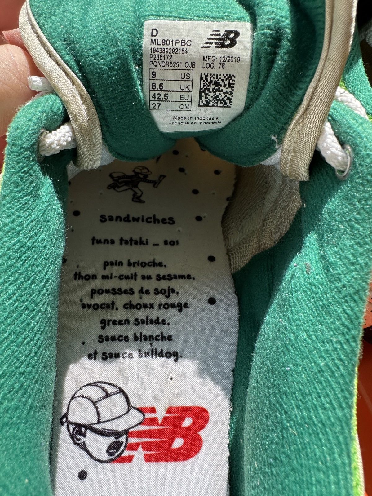 New Balance New Balance 801 x Paperboy Paris “Sandwich / Tuna Tataki”9US Size US 9 / EU 42 - 8 Thumbnail