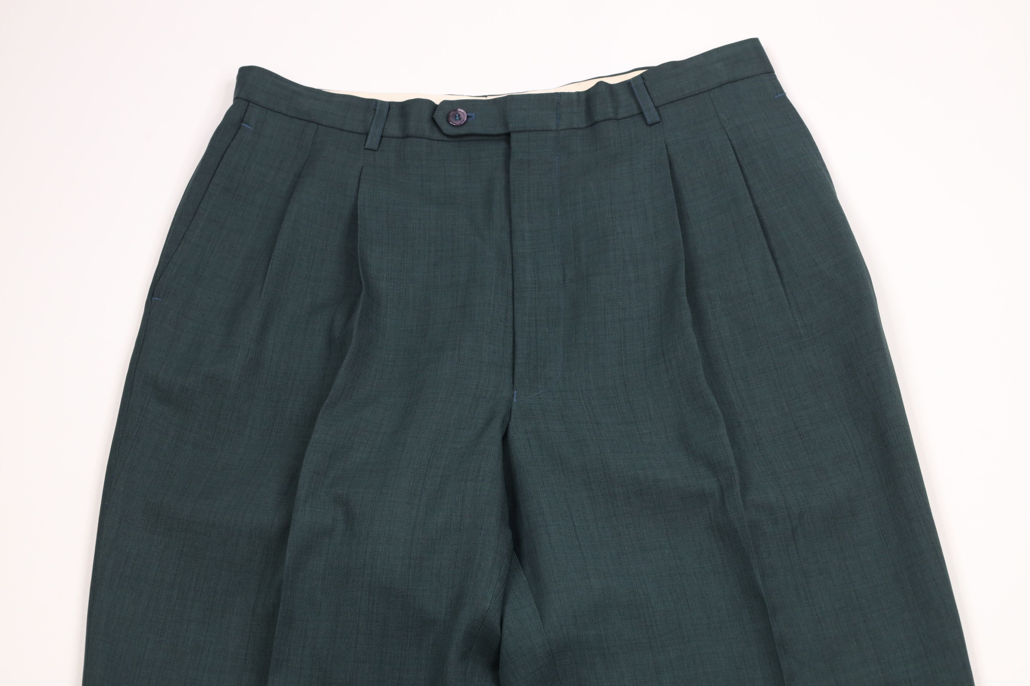 Vintage Vintage 90s Streetwear Wide Leg Chino Pants Heather Green Size US 34 / EU 50 - 2 Thumbnail