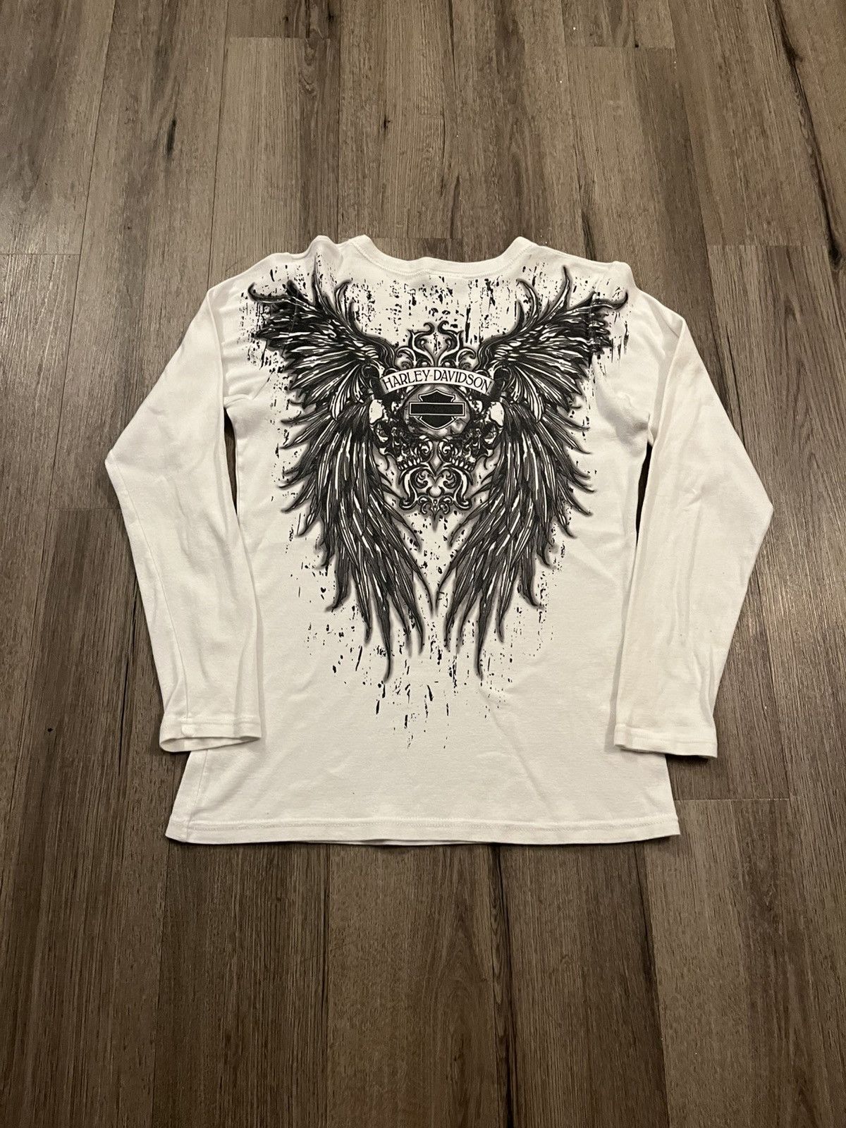 Harley Davidson Vintage Harley Davidson Affliction AOP Long Sleeve Size L / US 10 / IT 46 - 1 Thumbnail