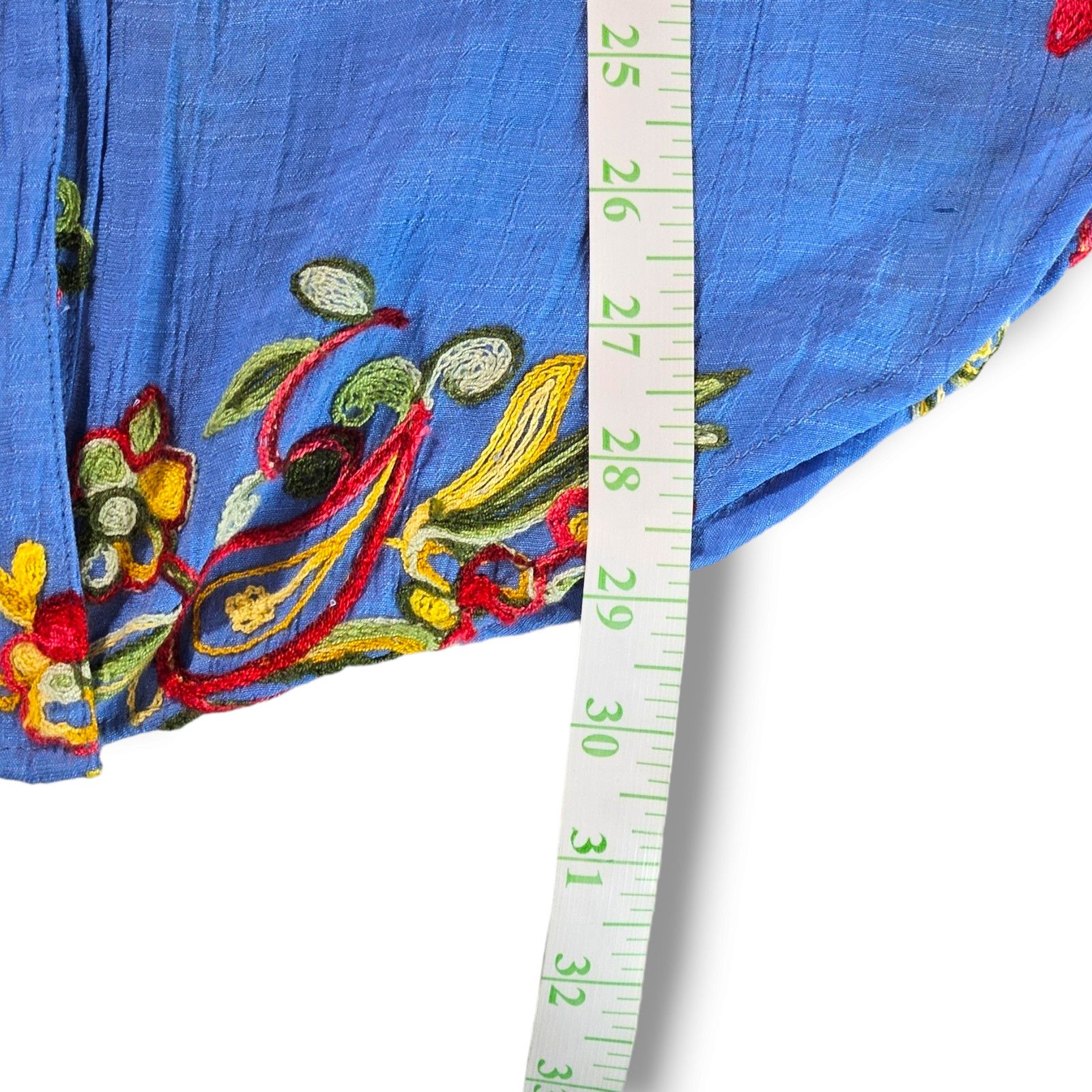 Other EUC Fig & Flower Embroidered Floral Blouse Sz. S Cornflower Size S / US 4 / IT 40 - 14 Thumbnail