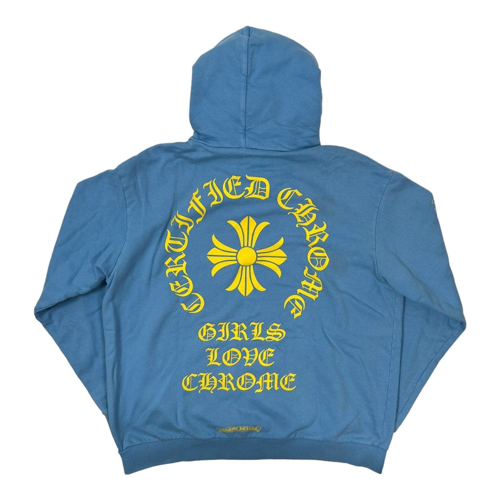 Sweat à Capuche Chrome Hearts X Drake Certified Lover Boy - Taille S Bleu - Occasion Très Bon état