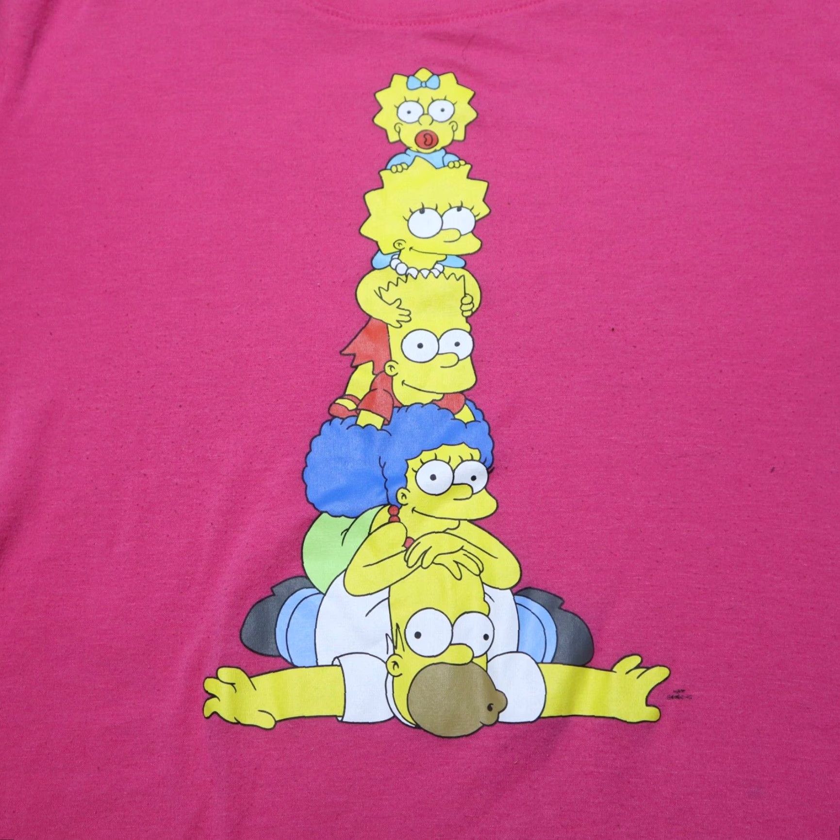 Vintage VINTAGE The Simpsons Pink Short Sleeve Tee T-Shirt Adult Women's 2XL Pink Shirt Womens Nike Size XXL / US 16-18 / IT 52-54 - 2 Thumbnail