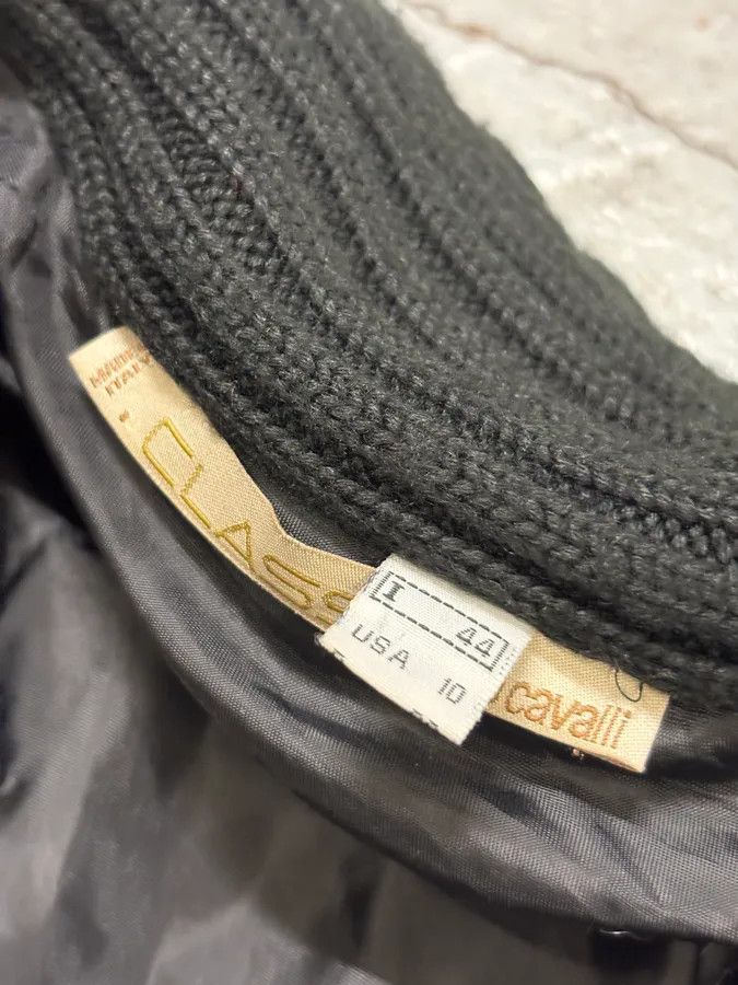 Roberto Cavalli 2000s Roberto Cavalli Black Wool Embroidered Blazer Jacket Size M / US 6-8 / IT 42-44 - 9 Thumbnail