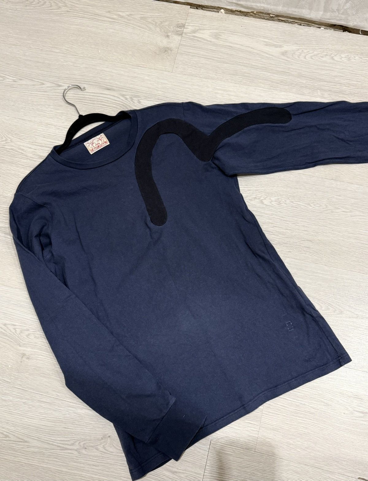 Vintage 90s Faded Evisu longsleeve t-shirt stretch