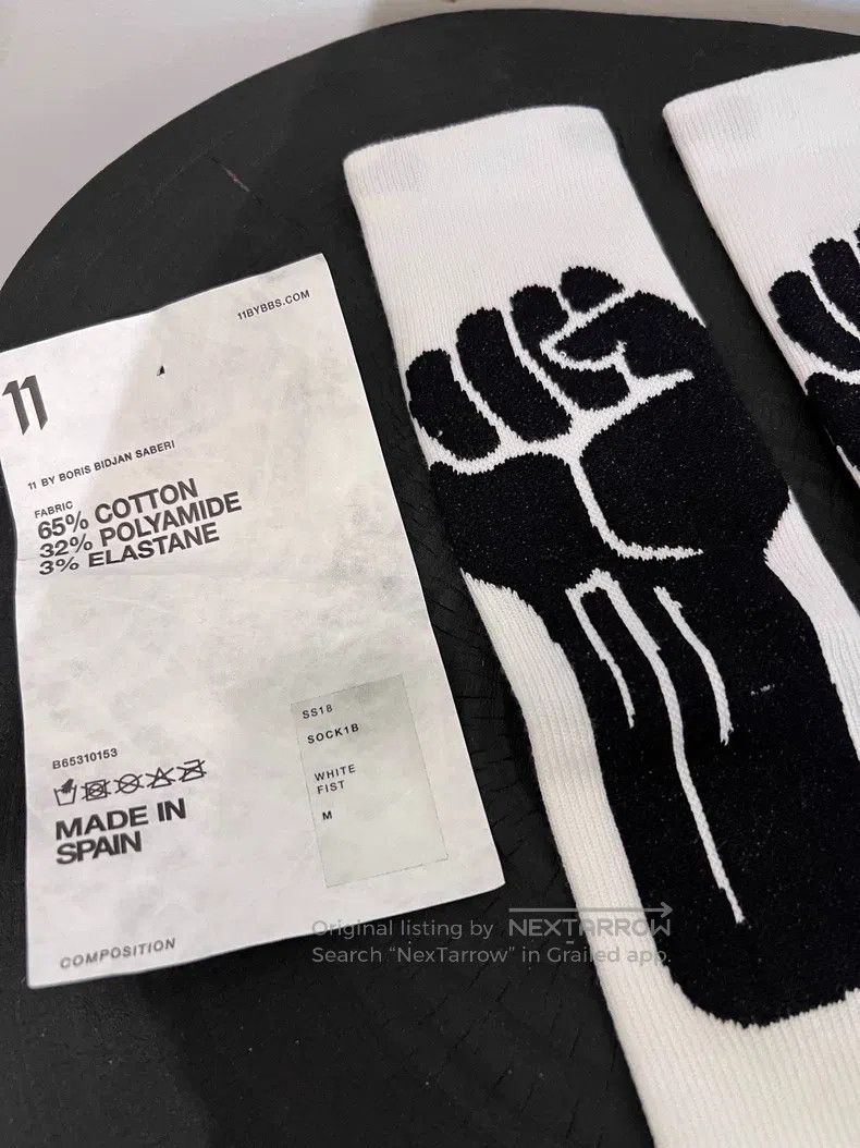 Boris Bidjan Saberi Boris Bidjan Saberi Size M Long cotton socks with number '1 Size ONE SIZE - 2 Thumbnail