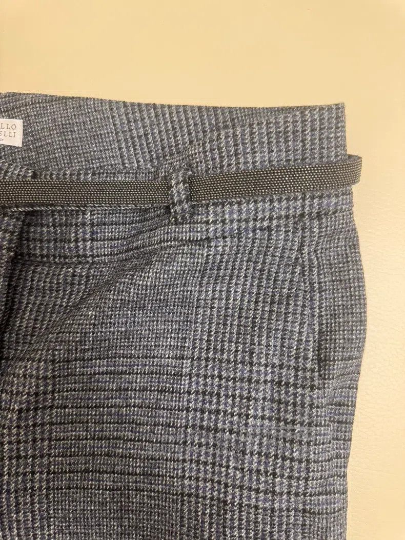 Brunello Cucinelli Brunello Cucinelli Grey Checkered Suit Pants Size 25" / US 0 / IT 36 - 3 Thumbnail