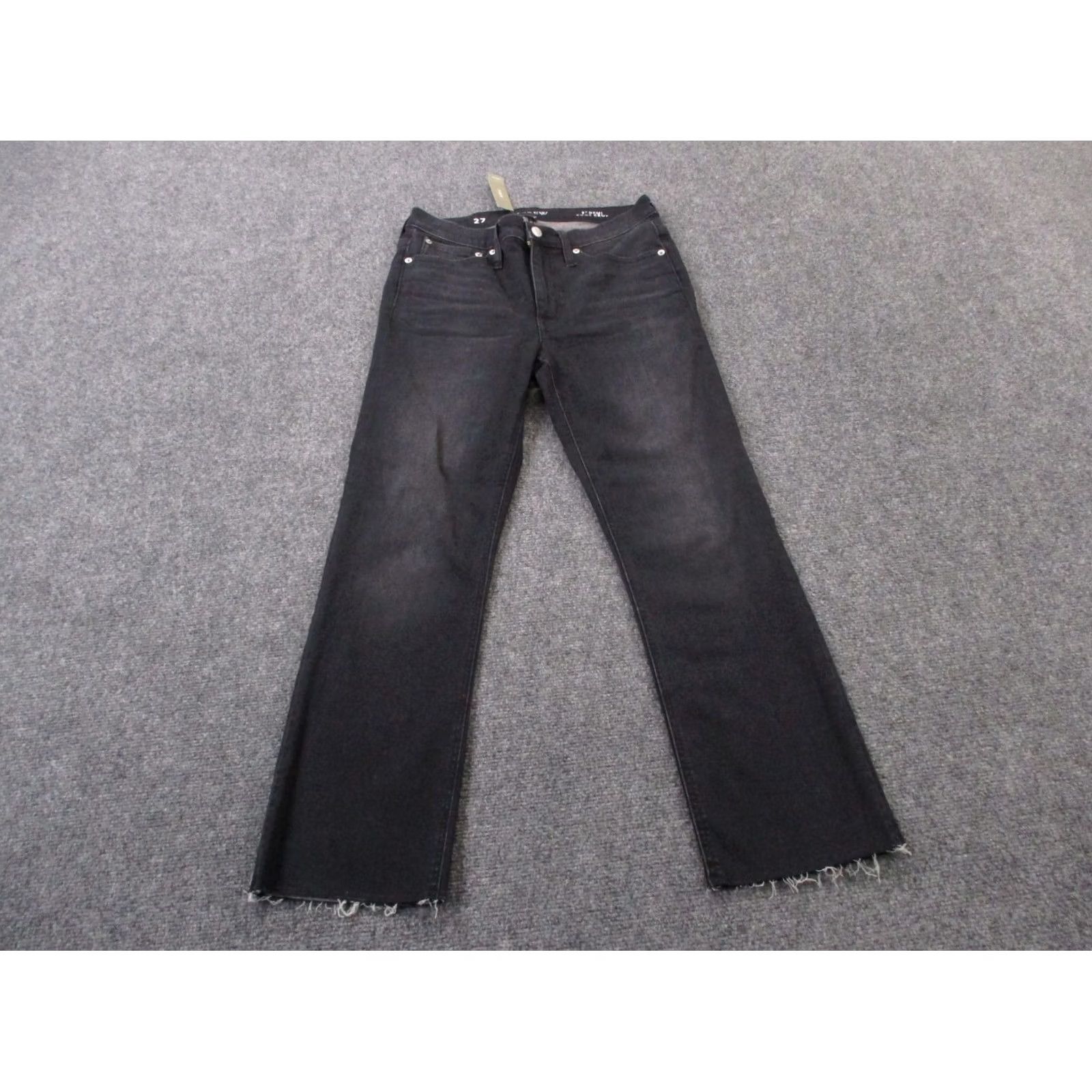 J.Crew J.CREW Jeans Womens 27 Black Denim Demi Boot Crop Frayed Stretch NEW Jeans Women 27 Black Denim Bootcut Modern Size 28" / US 6 / IT 42 - 2 Thumbnail