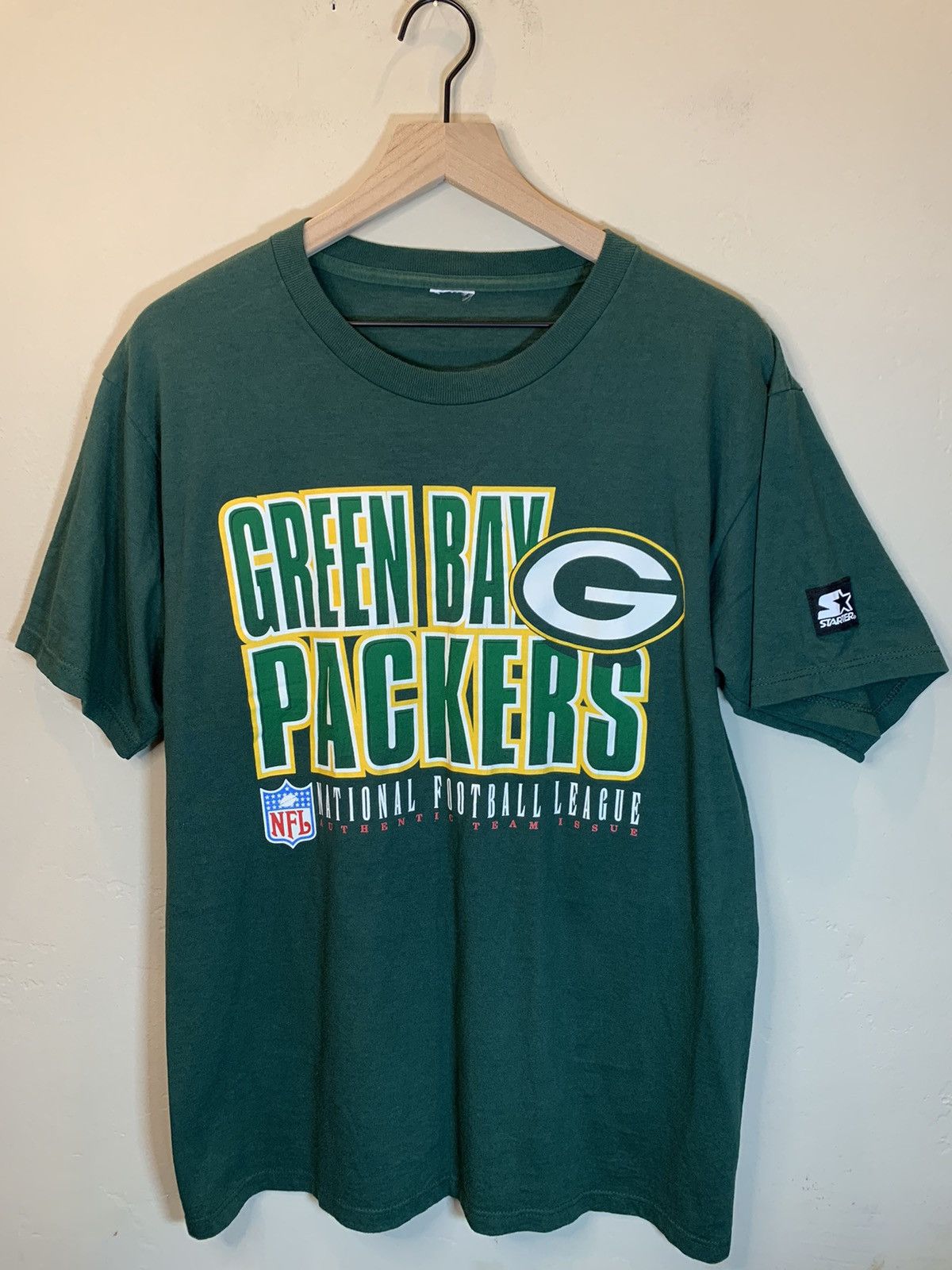 NFL × Starter × Vintage *RARE* Vintage 90’s Green Bay Packers NFL Starter T-Shirt Size US L / EU 52-54 / 3 - 1 Thumbnail