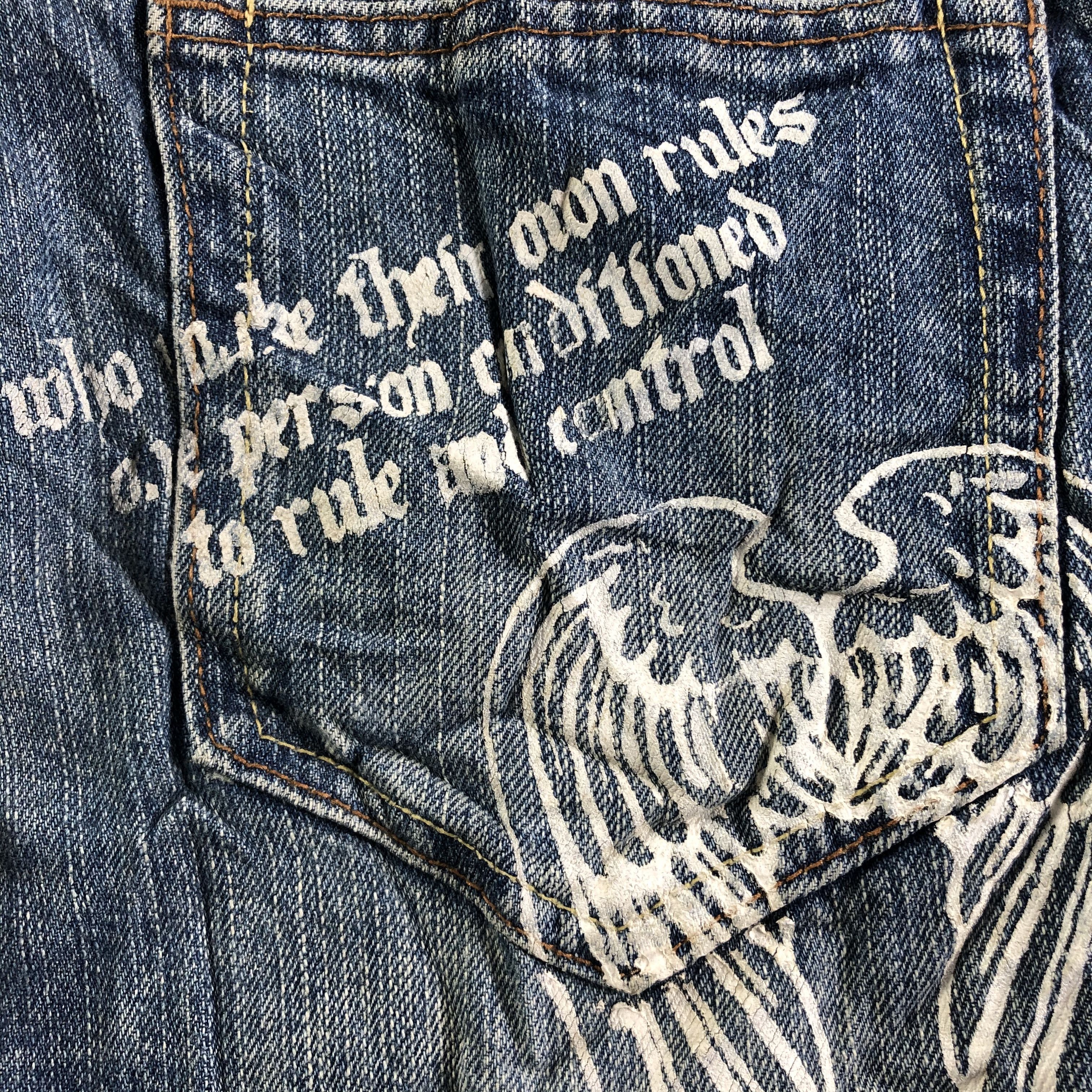 Japanese Brand Japanese Nylaus Jeans Distressed Denim KJ3083 Size US 31 - 5 Thumbnail
