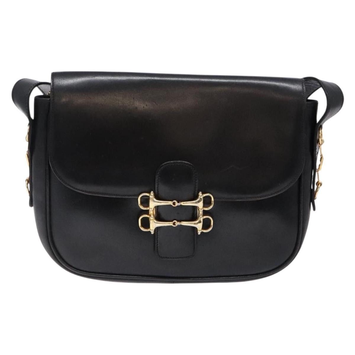 Celine CELINE Shoulder Bag Leather Black Gold Size ONE SIZE - 2 Thumbnail