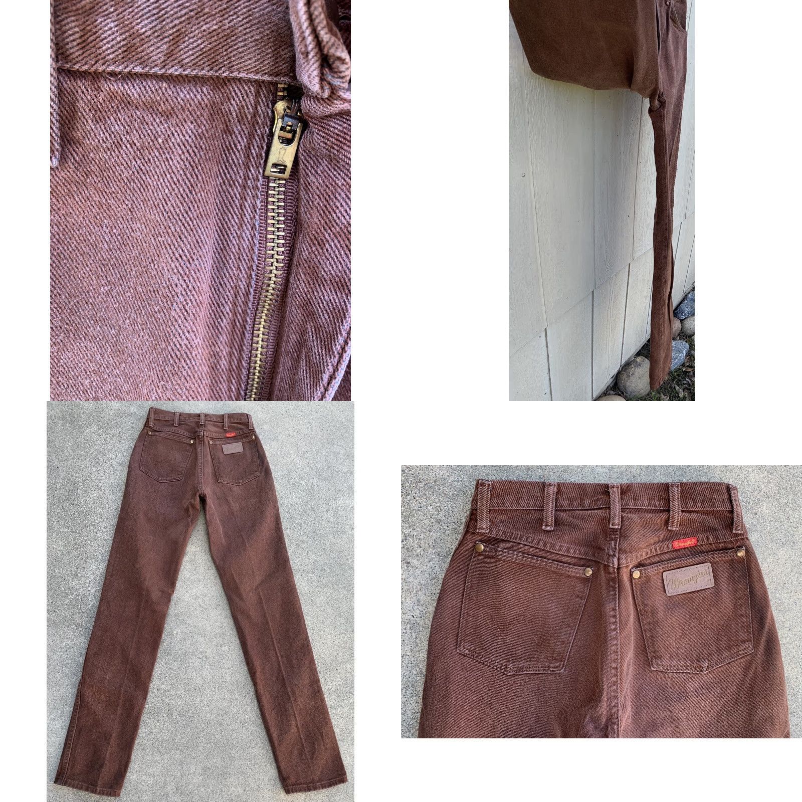 Wrangler VINTAGE Wrangler Jeans High Waist Brown size 7 X 36 27 in Waist 35.5 in Inseam Womens? (No gender specified) Size 28" / US 6 / IT 42 - 8 Thumbnail