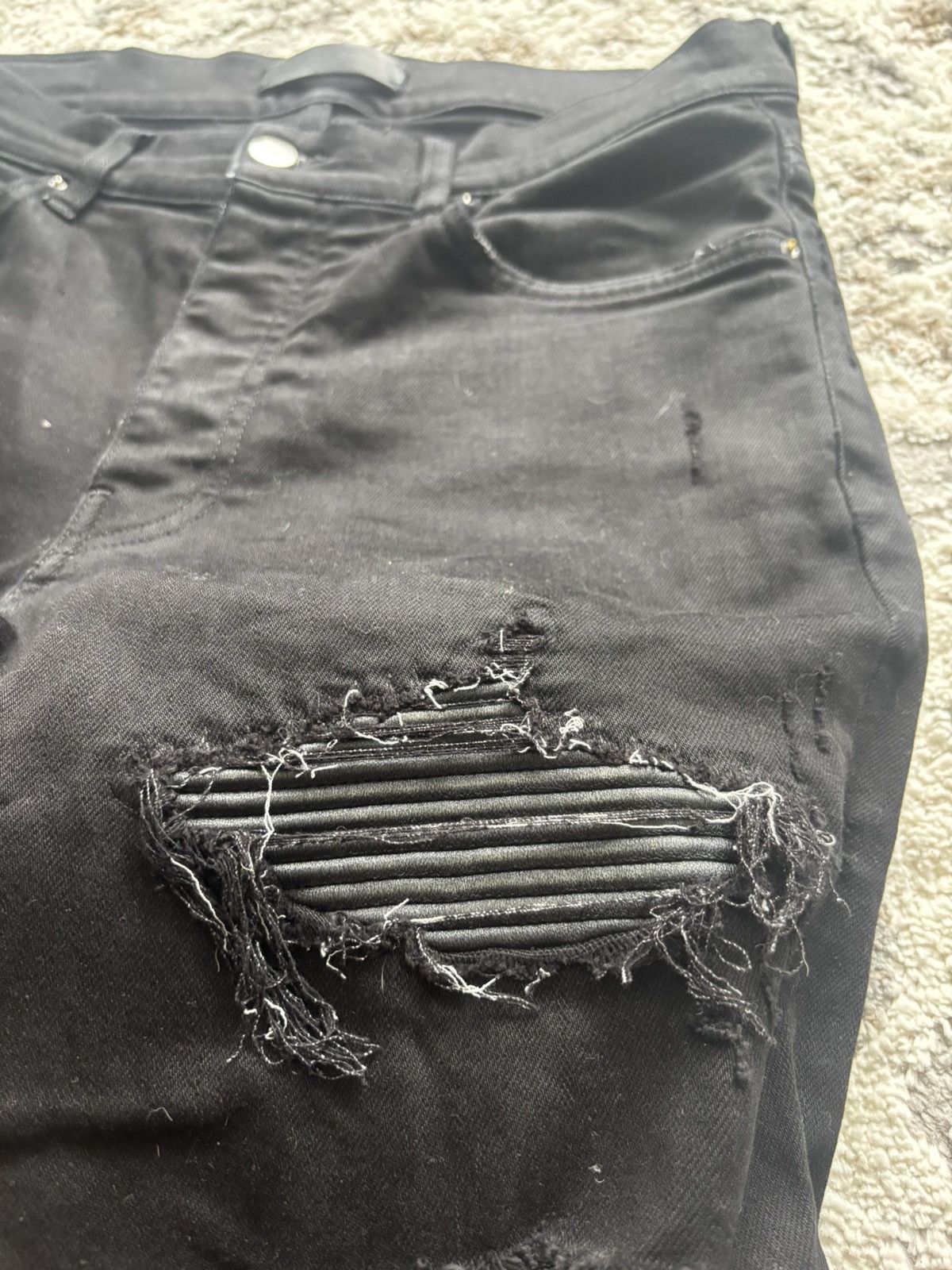 Amiri Amiri MX1 Black On Black Patch Size US 32 / EU 48 - 2 Thumbnail