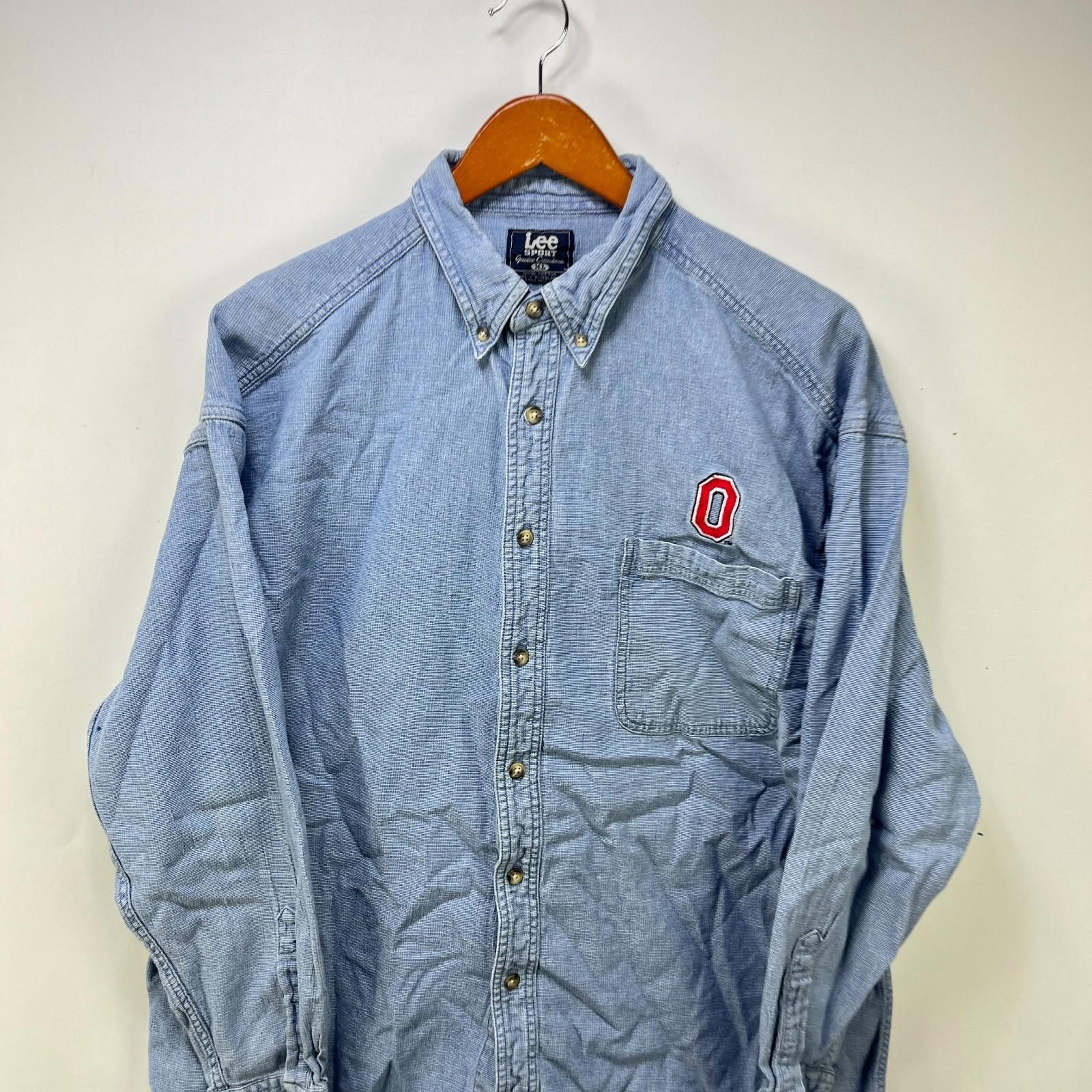 Starter Vintage Ohio State Buckeyes Lee Button Up Shirt XL Size ONE SIZE - 2 Thumbnail