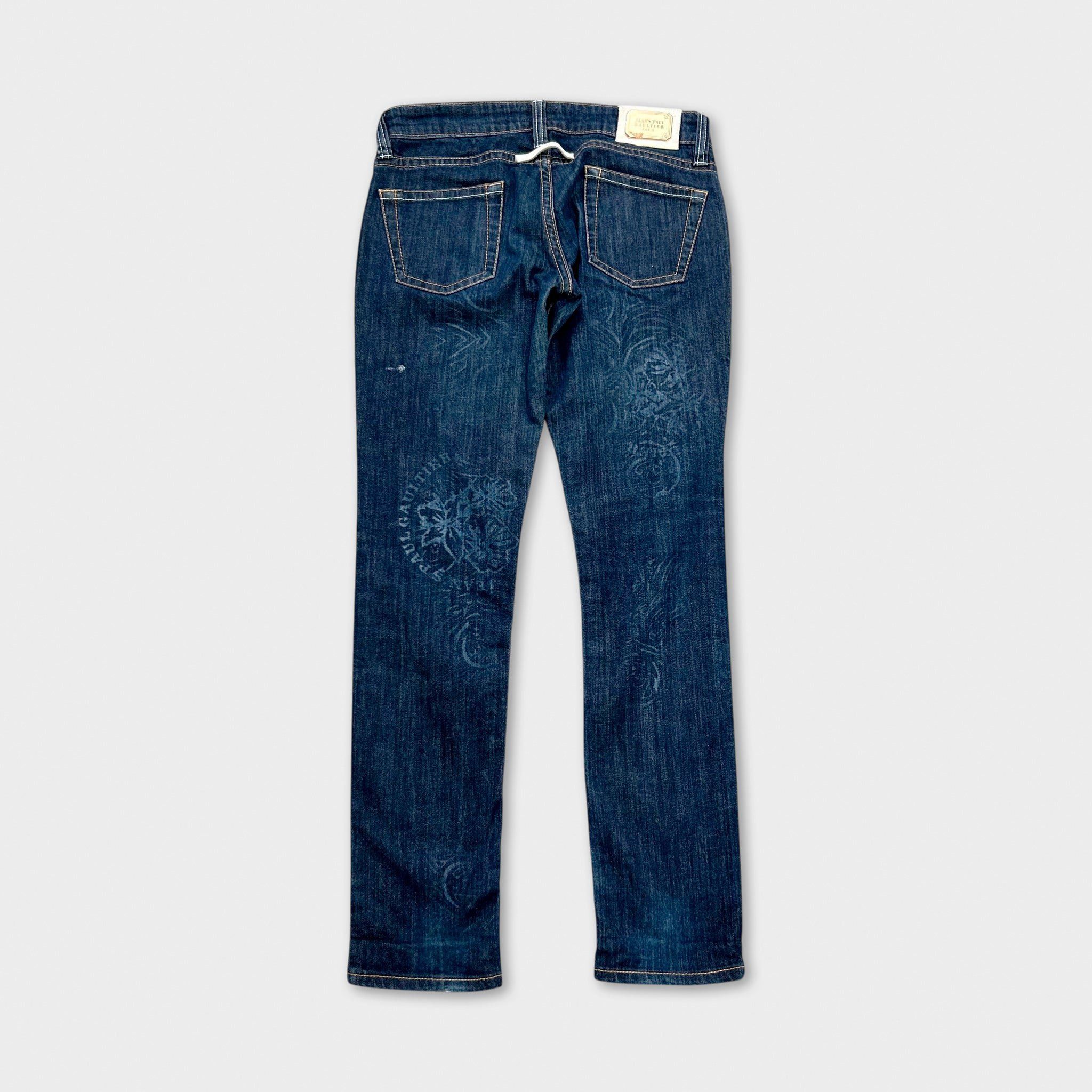 Jean Paul Gaultier Jean Paul Gaultier Graphic Blue Denim Jeans Size US 29 - 4 Thumbnail