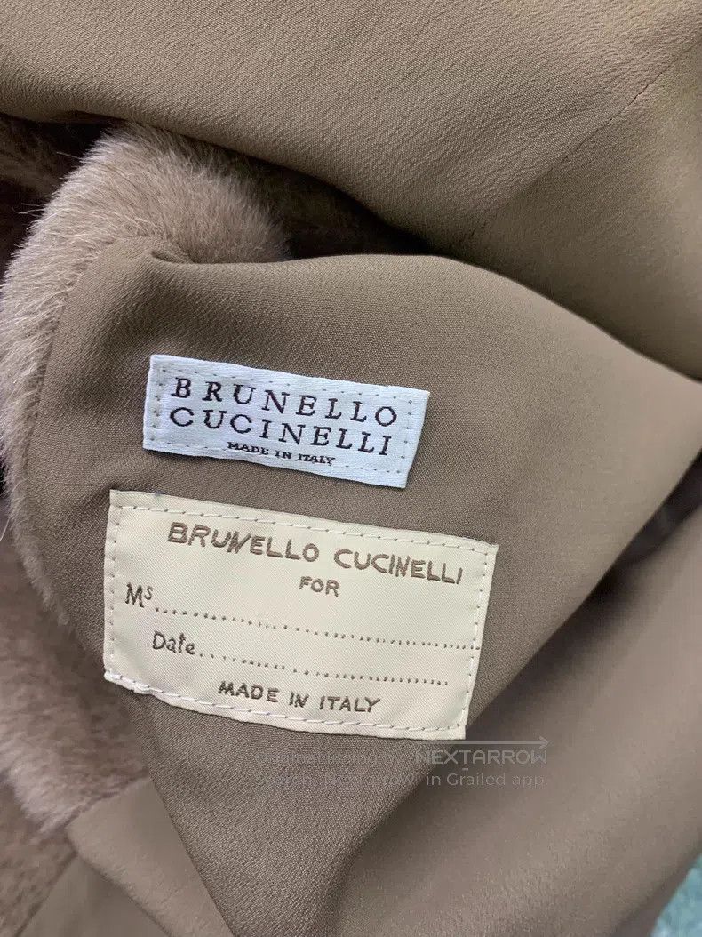 Brunello Cucinelli Brunello Cucinelli Alpaca Wool Brown Coat Size XS / US 0-2 / IT 36-38 - 4 Thumbnail