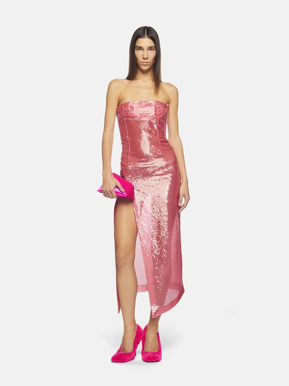 The Attico o1mle0525 Bustier Midi Dress in Pink Size M / US 6-8 / IT 42-44 - 2 Thumbnail