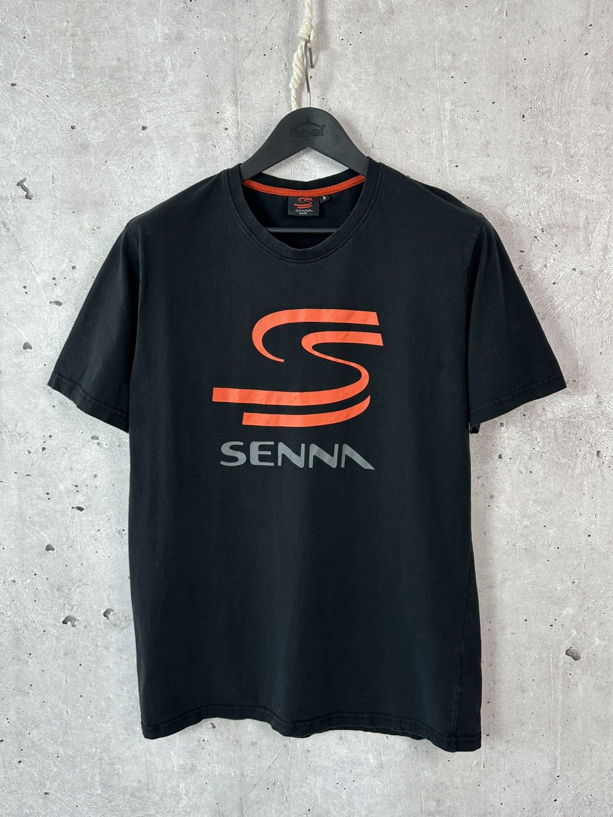 Vintage Ayrton Senna Vintage Printed Racing Black T-shirt Size US L / EU 52-54 / 3 - 1 Thumbnail