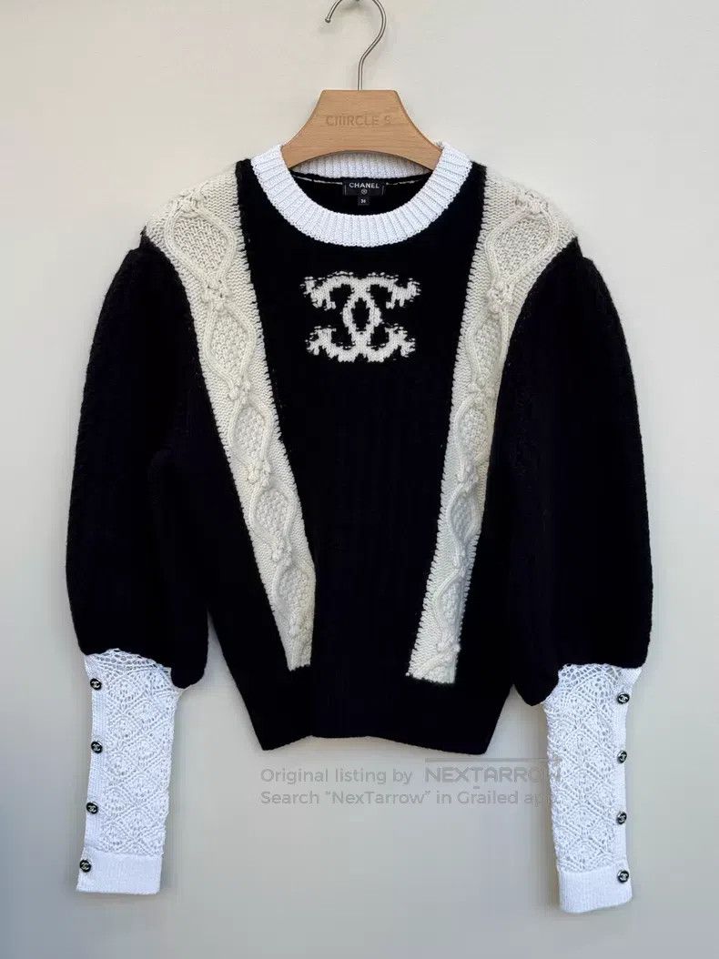Chanel Chanel 21A Black and White Handicraft Series Knitted Sweat Size XS / US 0-2 / IT 36-38 - 1 Thumbnail