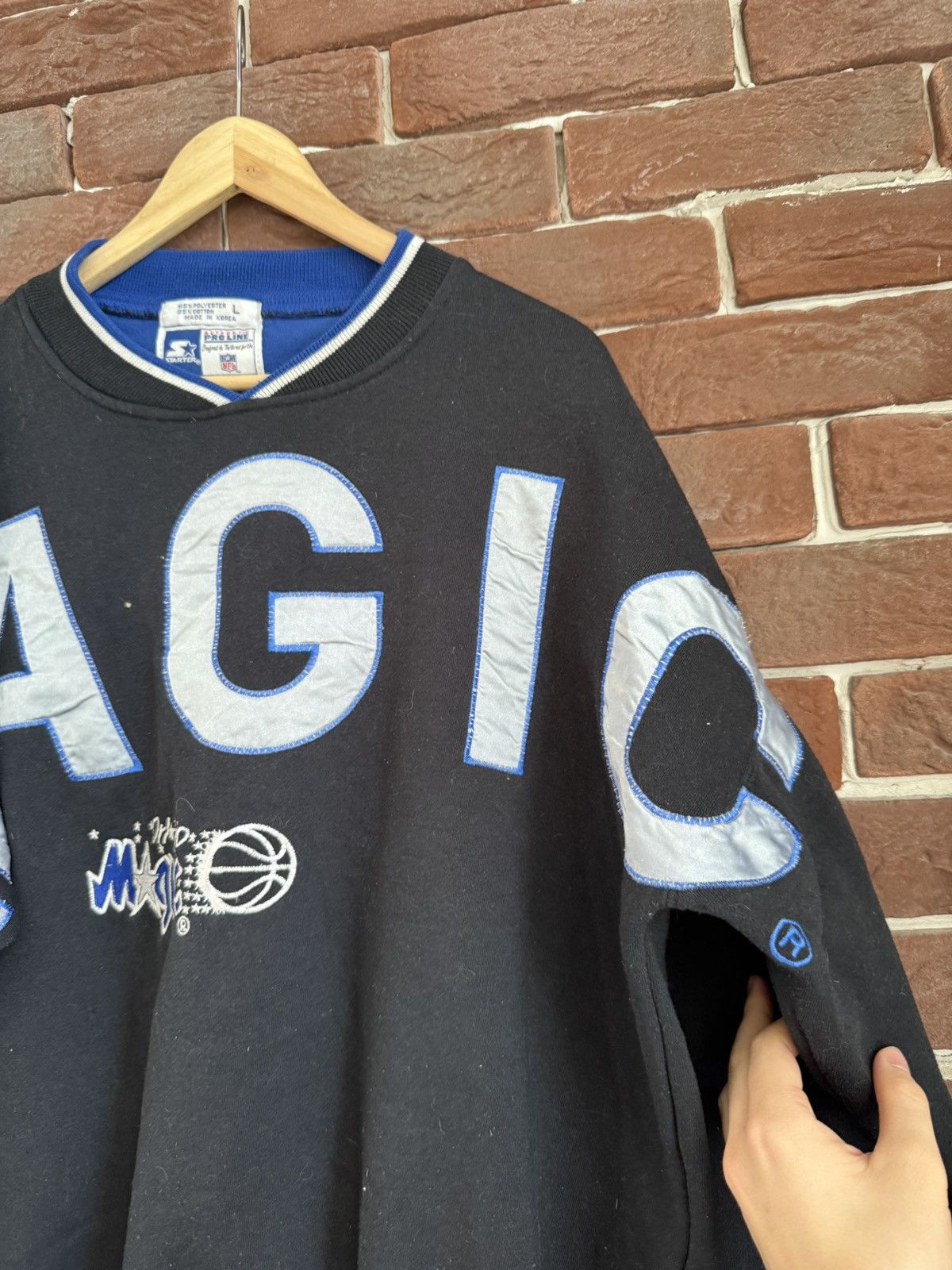 Starter Vintage 90s Starter NBA Orlando Magic L Black Sweatshirt Size US L / EU 52-54 / 3 - 5 Thumbnail