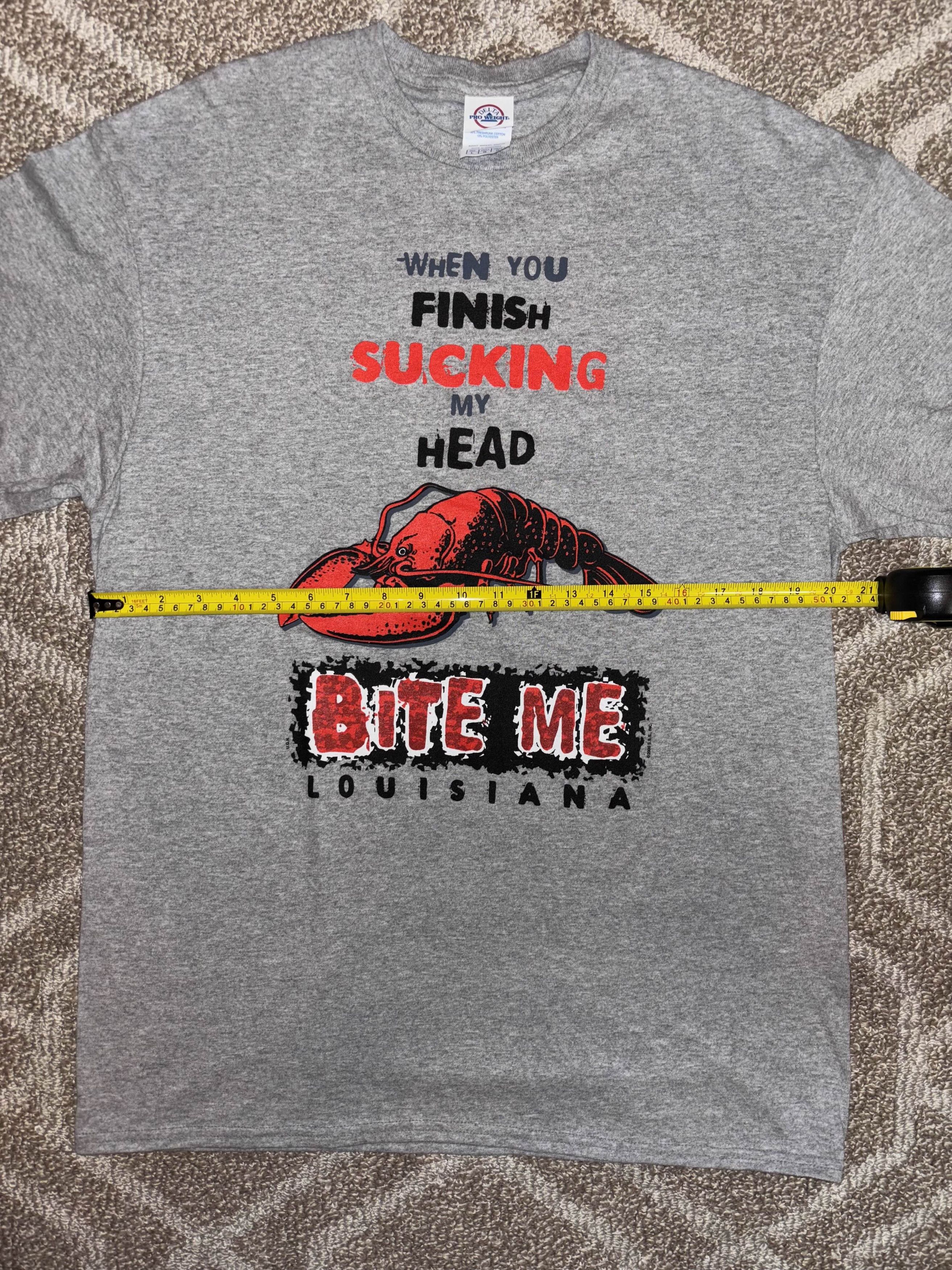 Vintage Y2K Funny Crawfish Dirty Text Tee Size US L / EU 52-54 / 3 - 4 Thumbnail