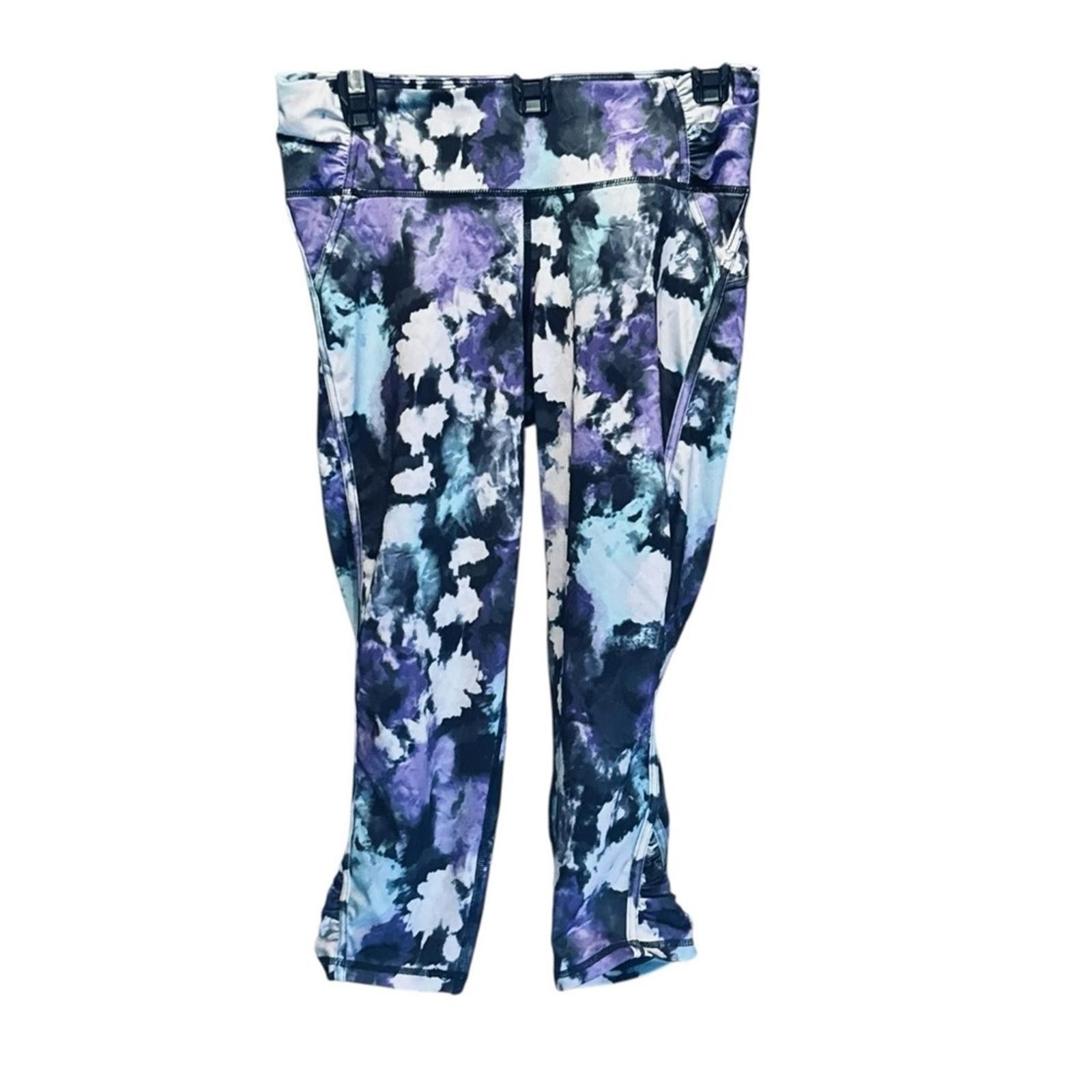 Free Country Free Country Women's Abstract Leggings - Blue and Purple Size 32" / US 10 / IT 46 - 1 Thumbnail