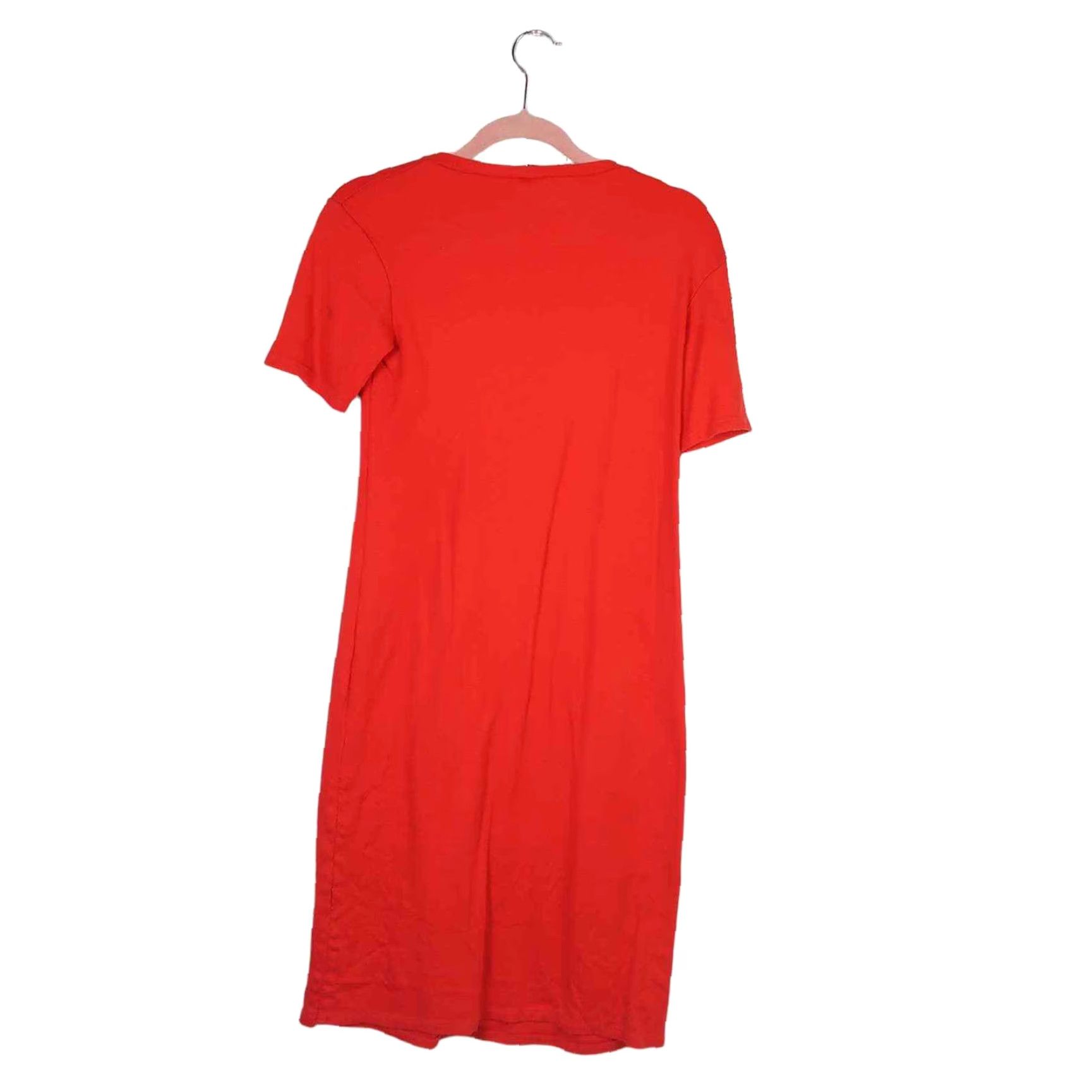 Ralph Lauren VINTAGE Ralph Lauren Shirt Dress 90s Red Cotton Short Sleeve Midi S Womens Size S / US 4 / IT 40 - 2 Thumbnail