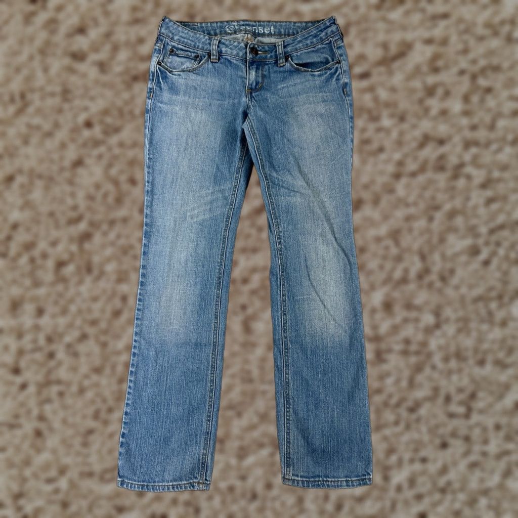 Vintage Bullhead Jeans Women 5 Blue Denim Straight Leg 5-Pocket Stretch Size 27" / US 4 / IT 40 - 1 Thumbnail