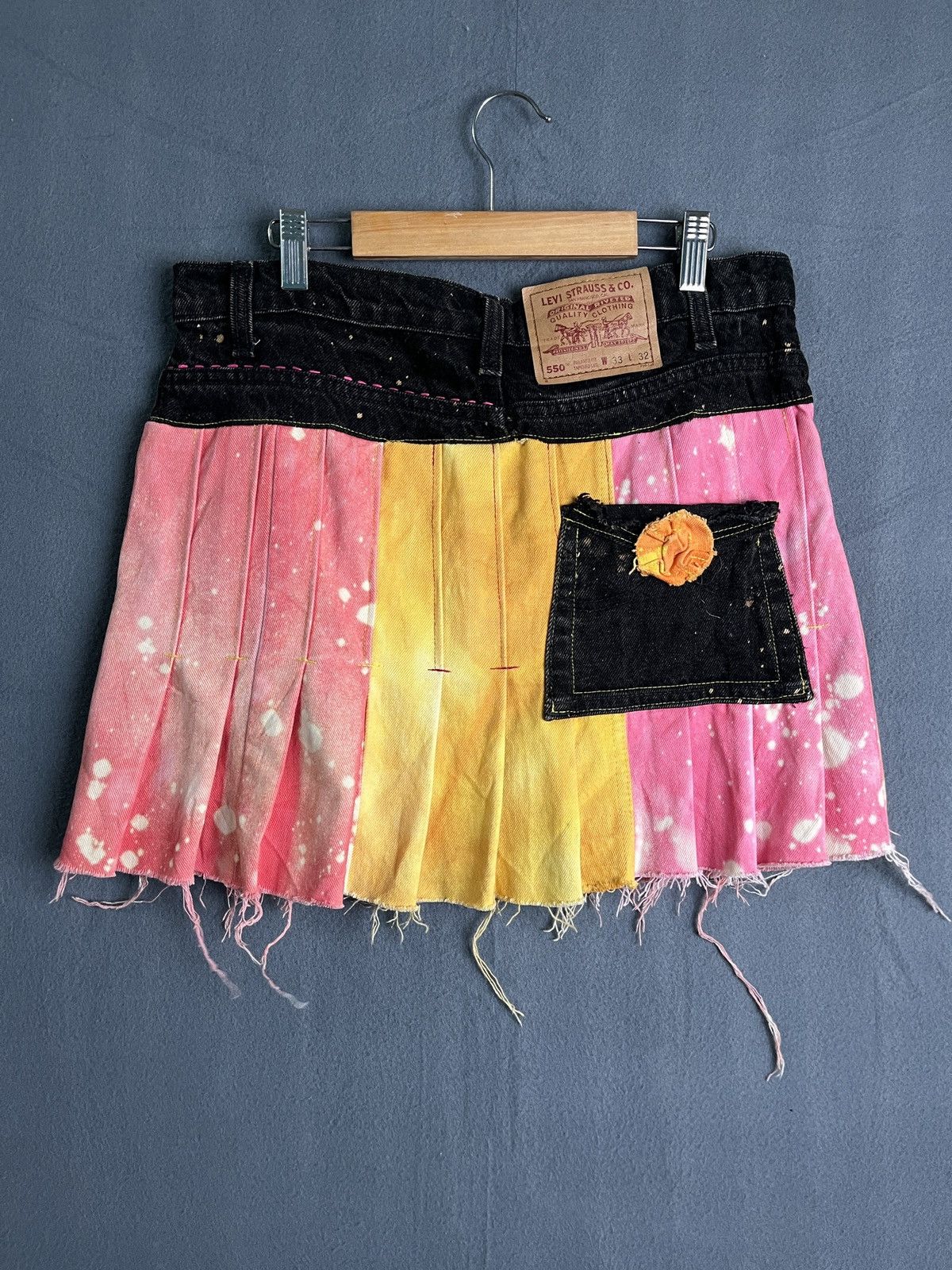 Beauty Beast × Levi's Custom Pleated Seditionaries Skirt Size 32" / US 10 / IT 46 - 2 Thumbnail