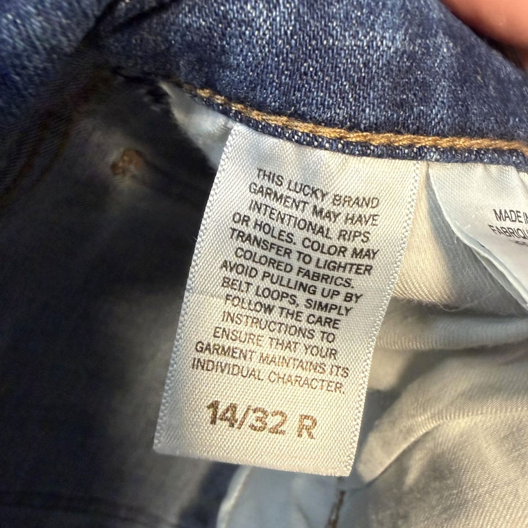 Lucky Brand Lucky Brand Sweet Boot Jeans Womens 14/32 Med Wash Blue Distressed Bootcut Denim Med Wash Jeans Boots cut Distressed 5-Pocket Womens Size 36" / US 14 / IT 50 - 7 Thumbnail