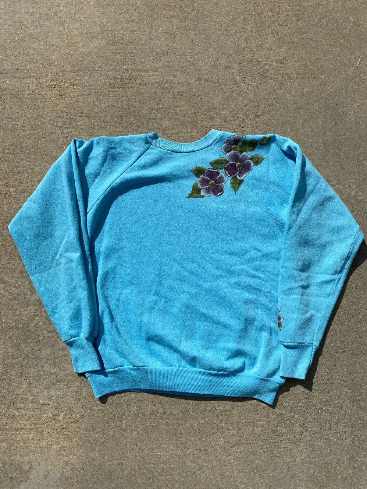 Handmade × Vintage VINTAGE Flower Crewneck Size L / US 10 / IT 46 - 4 Thumbnail