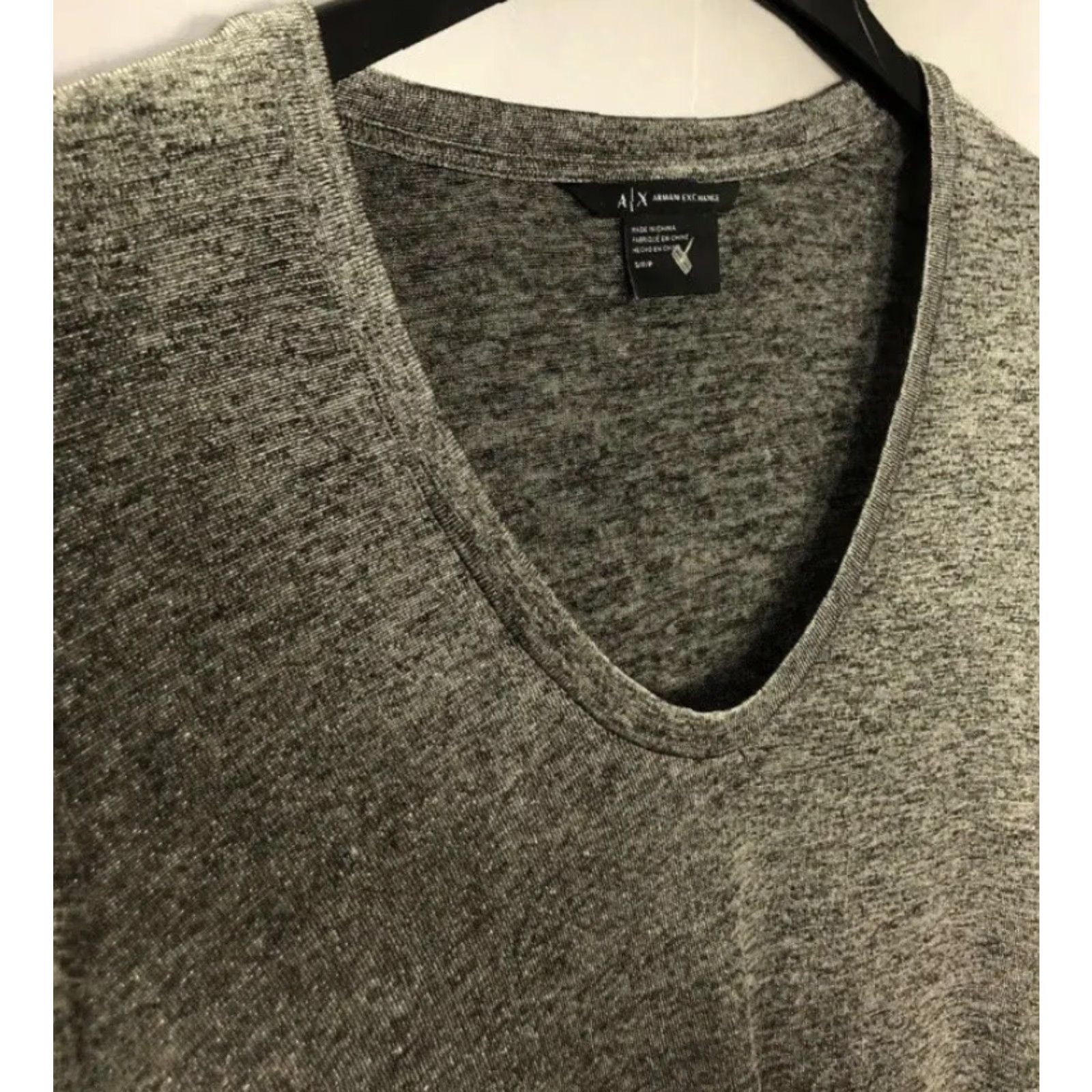 Armani Exchange Armani Exchange Womens Gray Long Sleeve Pullover Blouse T-Shirt Size S Regular Scoop Neck Casual Shawl Sparkle Size S / US 4 / IT 40 - 3 Thumbnail