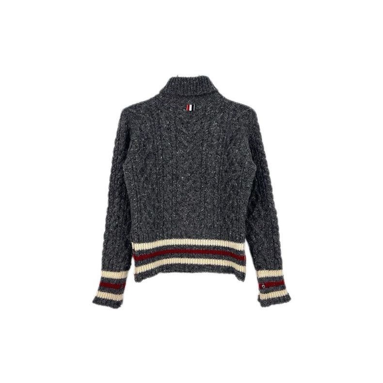 Thom Browne Thom Browne Size 1Floral GRAY CLASSIC LOGO WOOL turtleneck Size US S / EU 44-46 / 1 - 2 Thumbnail