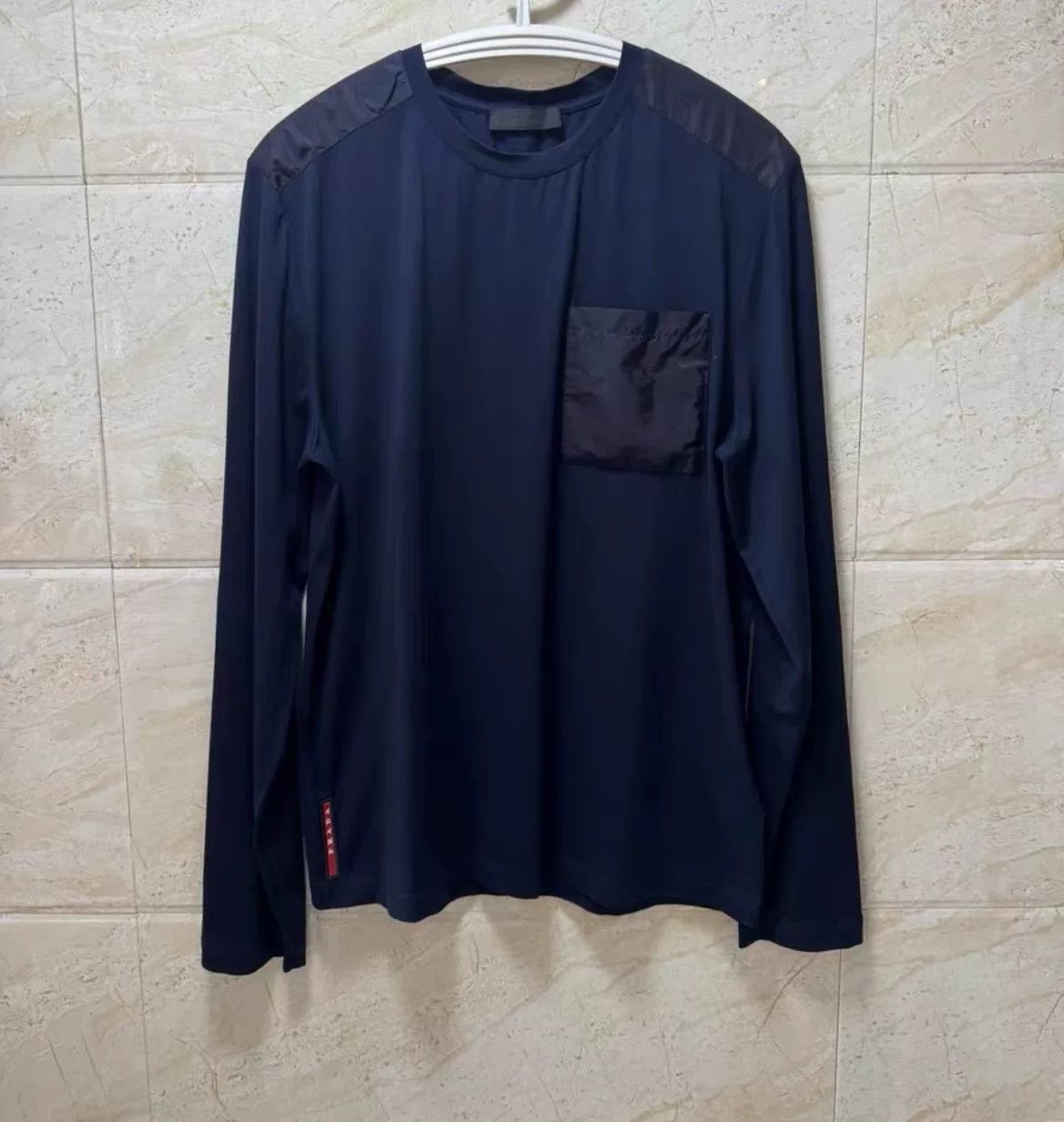 Prada Prada Red Tape Nylon Long Sleeve T-shirt Size US S / EU 44-46 / 1 - 1 Thumbnail