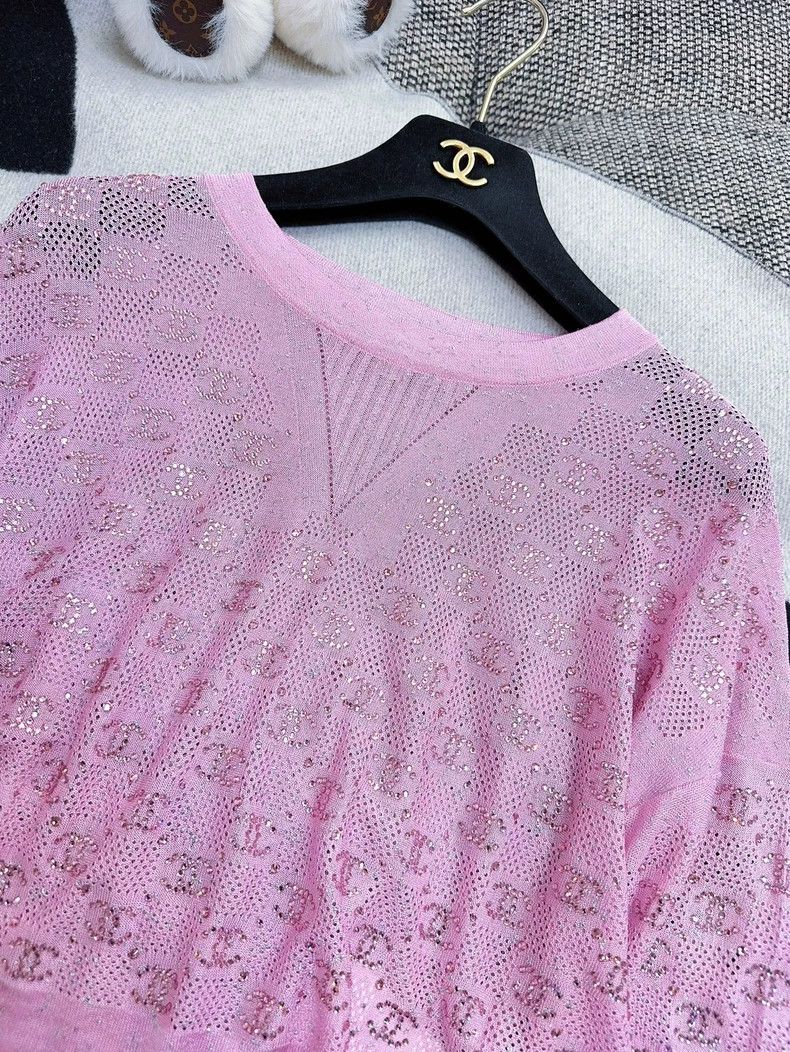 Chanel Chanel 23P spring and summer preview pink full diamond log Size XS / US 0-2 / IT 36-38 - 7 Thumbnail