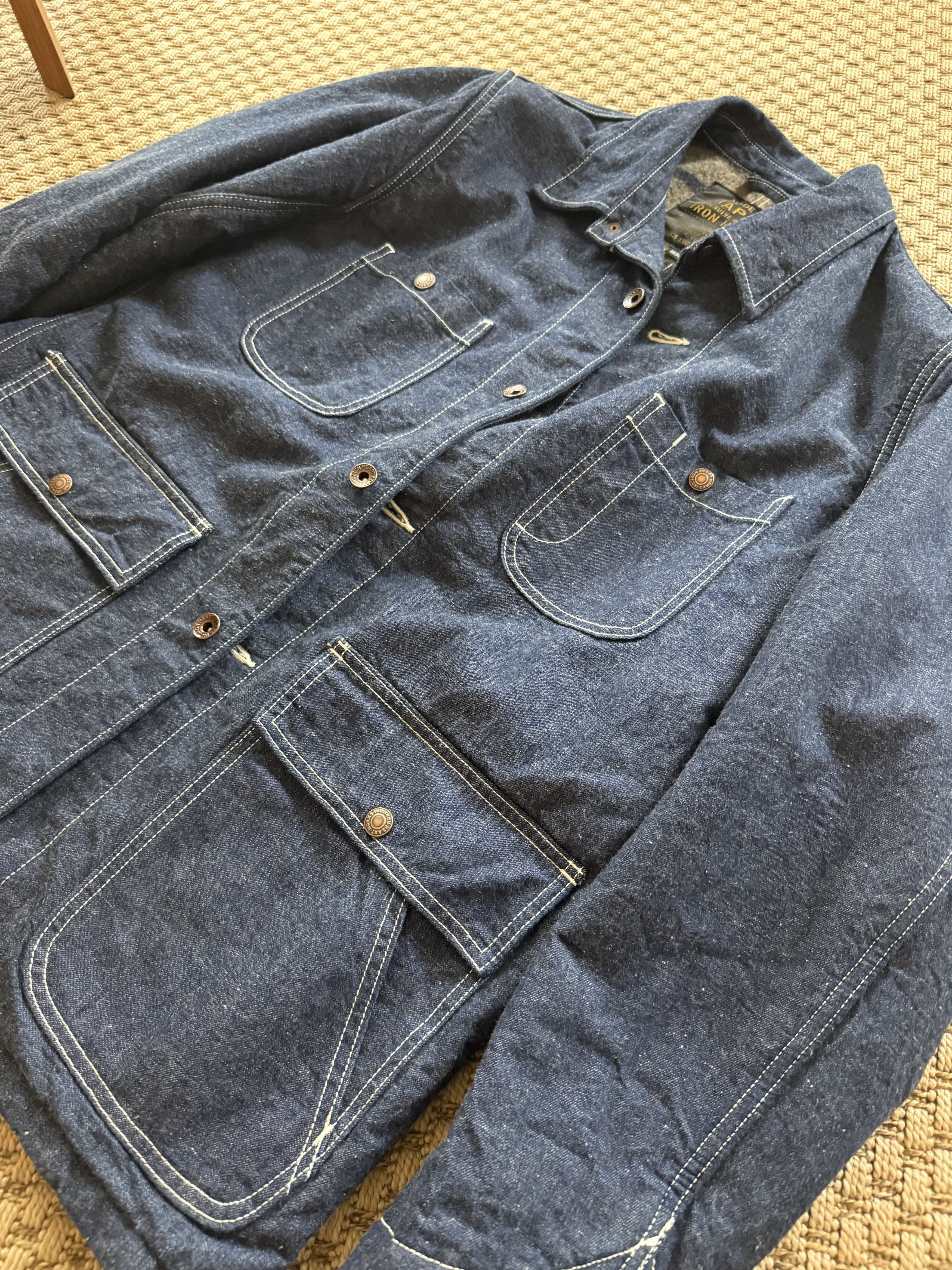 Iron Heart 10oz selvedge denim blanket lined chore jacket Size US M / EU 48-50 / 2 - 1 Thumbnail