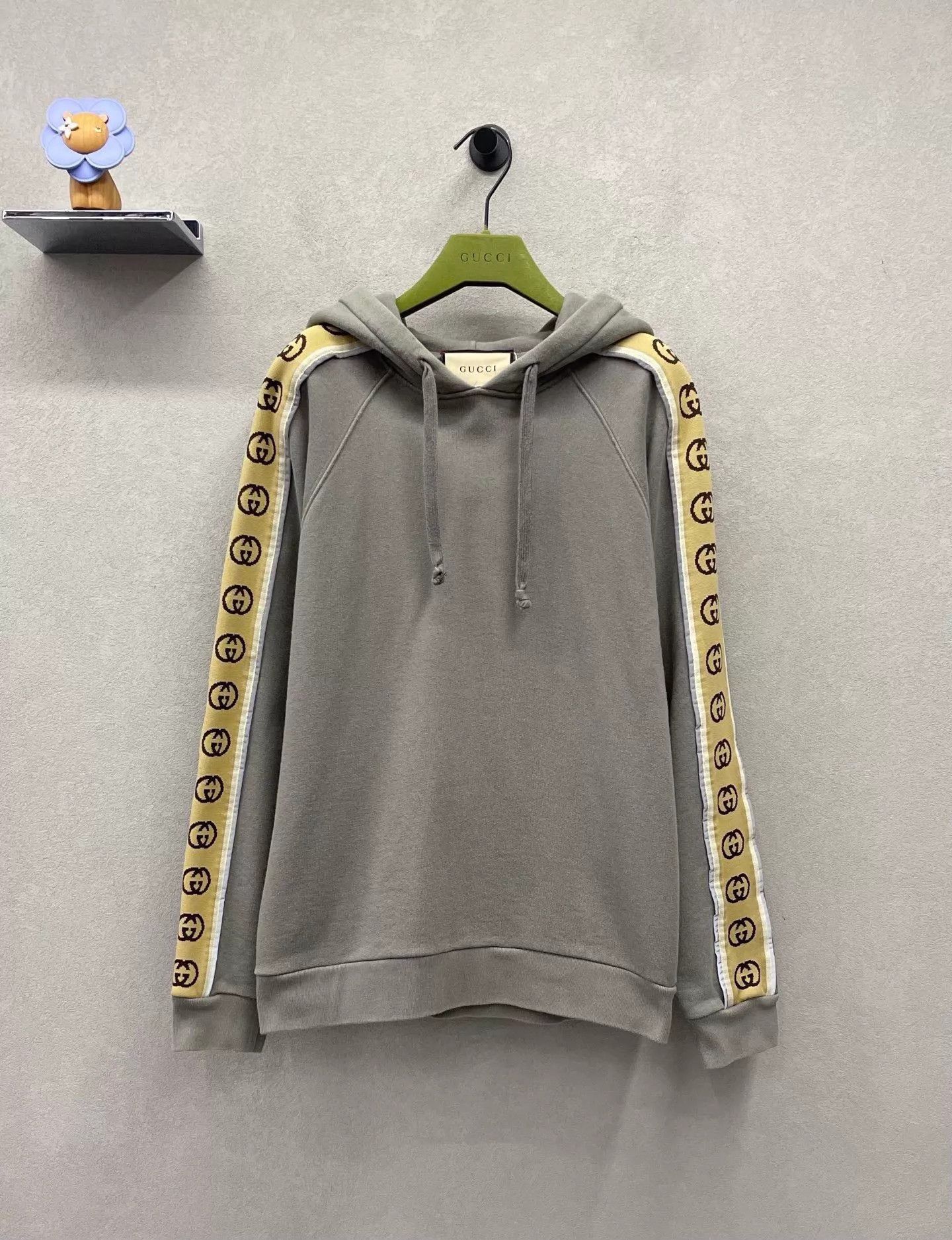 Gucci Gucci Gray Brown Flower Webbing Hoodie XS Size US XS / EU 42 / 0 - 1 Thumbnail