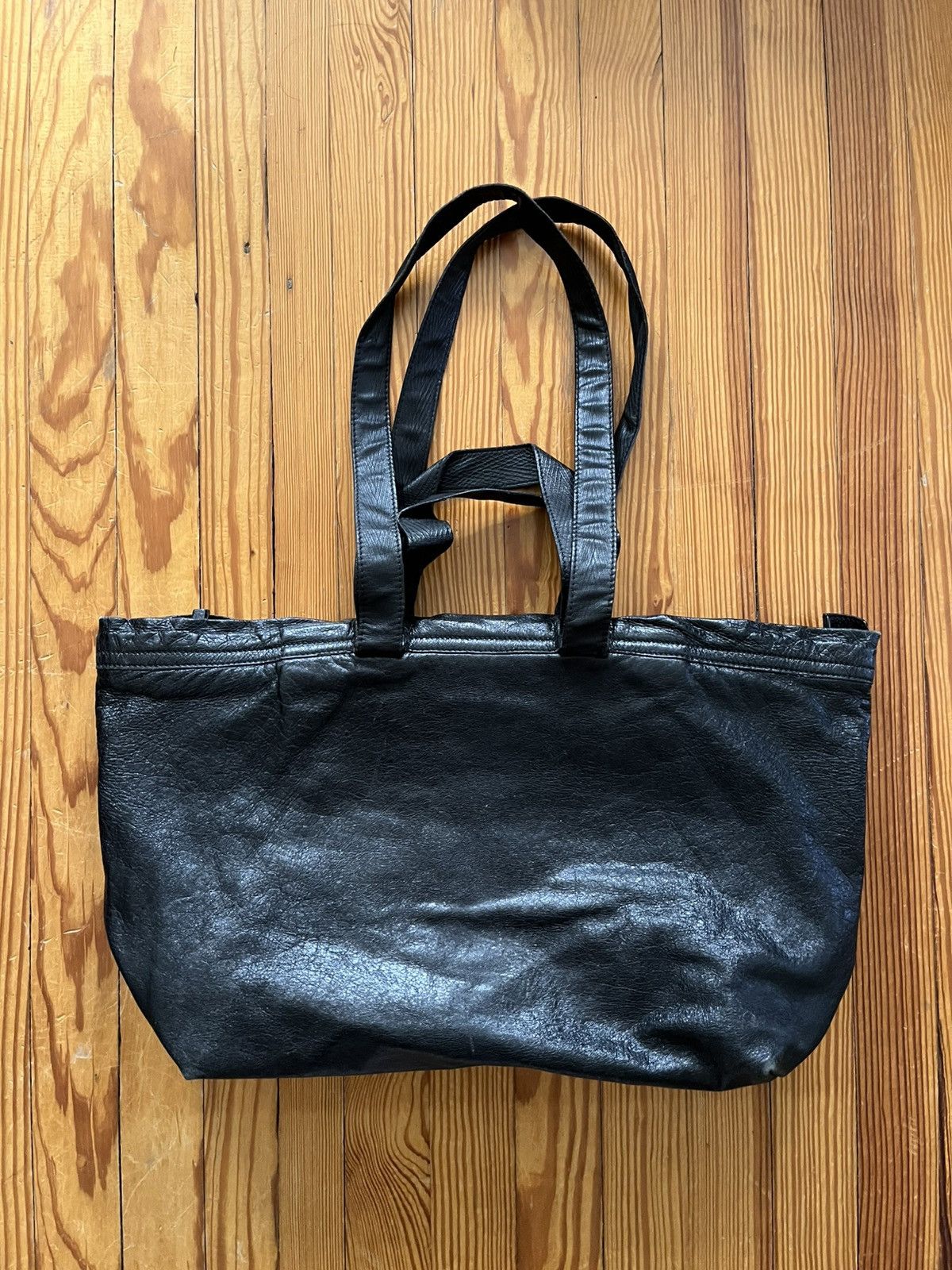 Balenciaga Grail Balanciaga SS17 Arena XL Ikea Tote Bag Leather Black Size ONE SIZE - 2 Thumbnail
