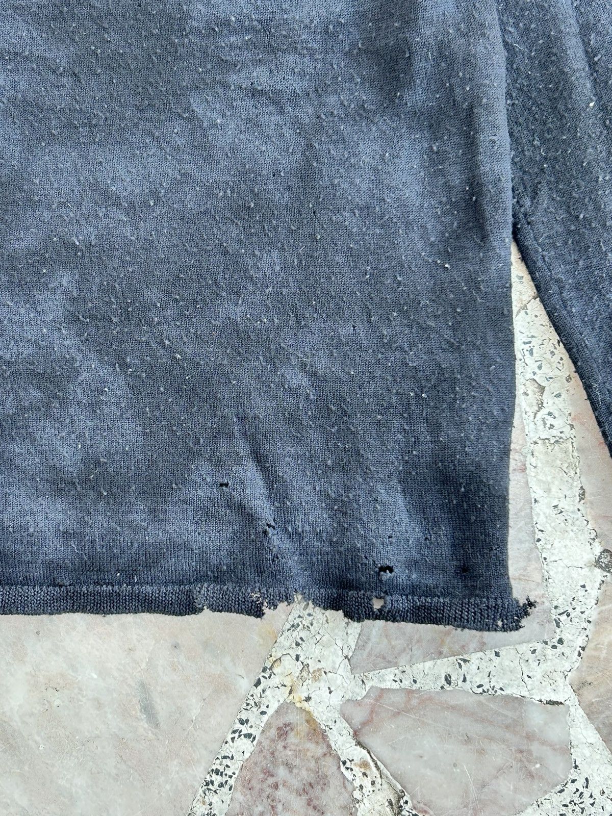 Comme des Garcons Homme Deux CDGHD Wool Fleece Dristresseed Longsleeve Size US L / EU 52-54 / 3 - 8 Thumbnail