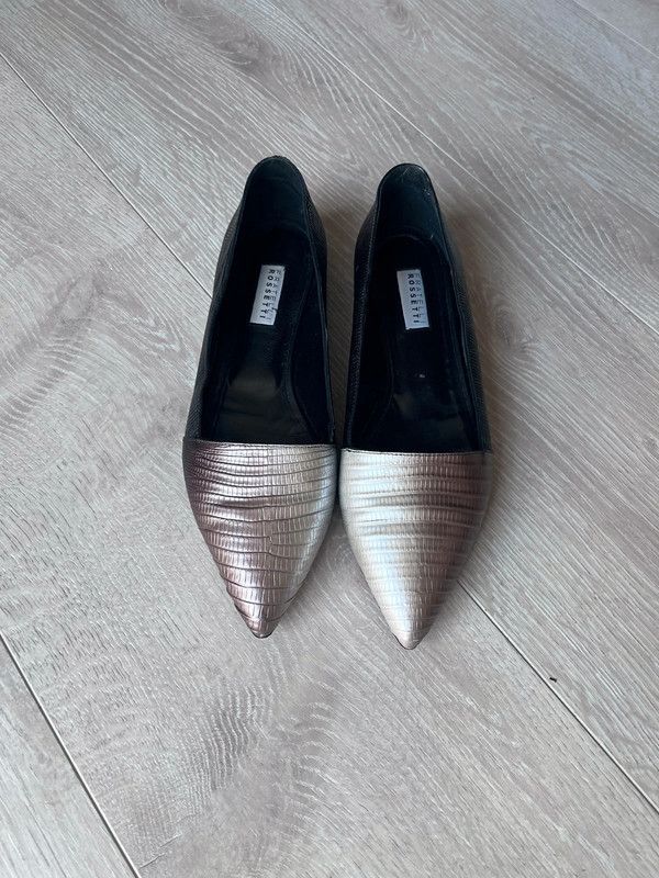 image of Fratelli Rossetti Flats Size Eu38 in Black Pearl, Women's