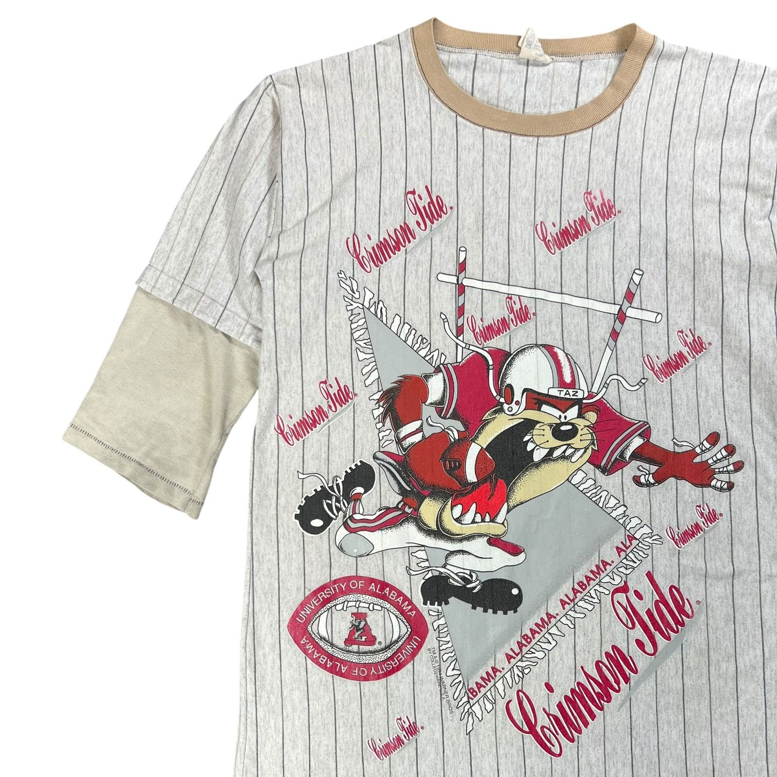 NCAA × Vintage Vintage 90s Looney Tunes Taz Alabama Crimson Tide longsleeve Size US L / EU 52-54 / 3 - 3 Thumbnail