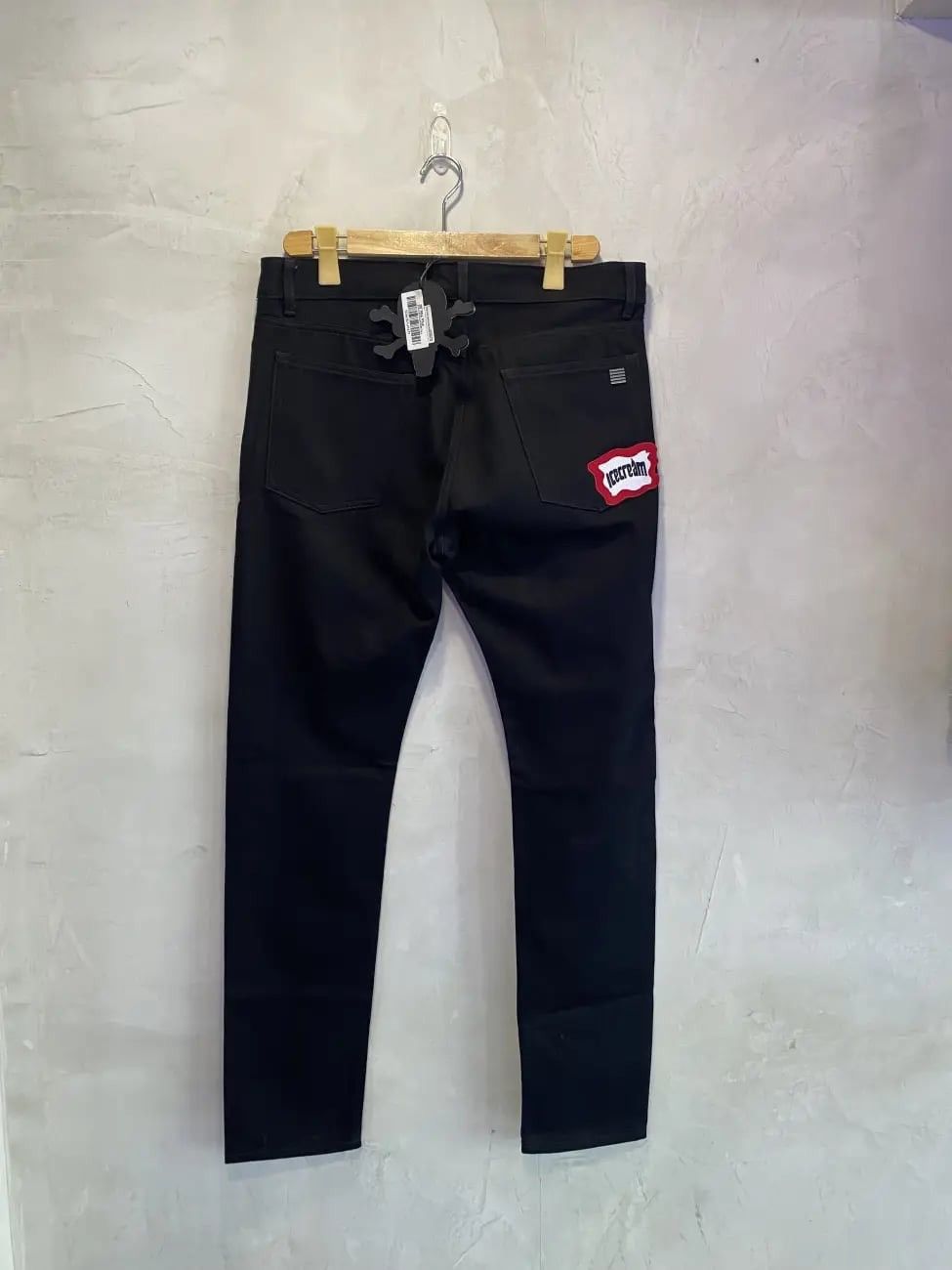 Icecream × Palm Angels Palm Angels X Ice cream Black Denim Pants Size US 33 - 2 Thumbnail