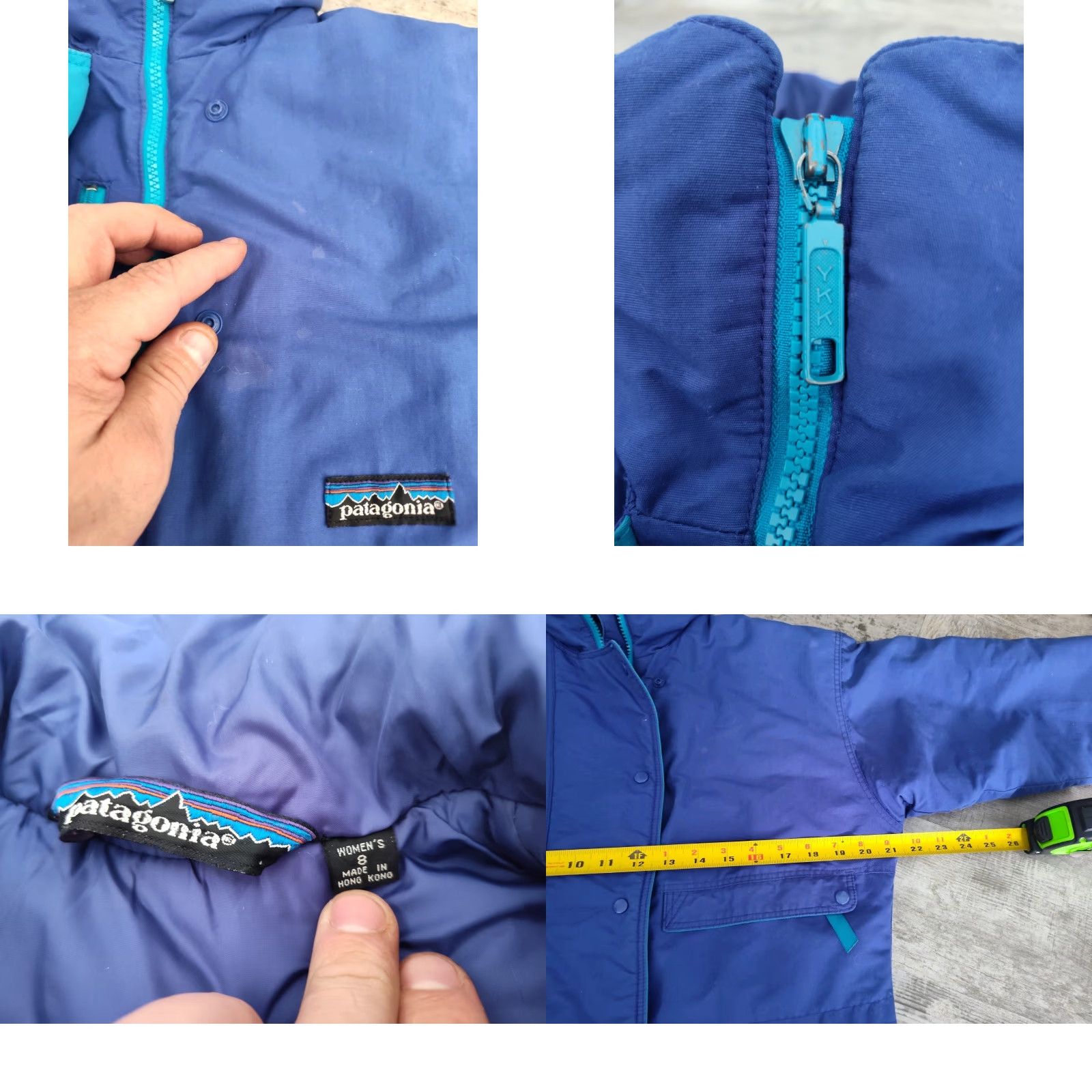 Patagonia Vintage Patagonia Women's Blue Parka Zip & Snap Snow Ski Jacket Size 8 Insulated Size M / US 6-8 / IT 42-44 - 8 Thumbnail