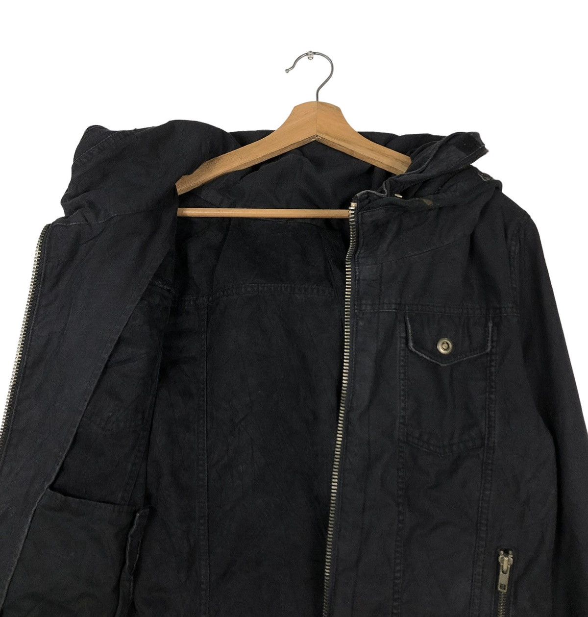 Japanese Brand 🔥CROPPED BIKER JACKET G.O.A BONDAGE DESIGN PARACHUTE SYLE Size US M / EU 48-50 / 2 - 15 Thumbnail