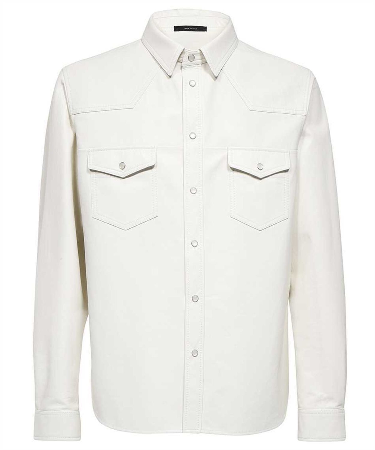 o1w1db10124 Chest Pocket Shirt in White