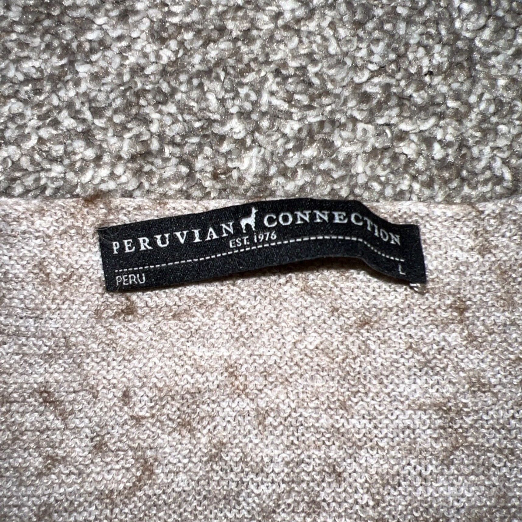 Vintage VINTAGE Peruvian Alpaca Co Pullover Sweater Womens Large Beige Dressy Winter Size L / US 10 / IT 46 - 3 Thumbnail