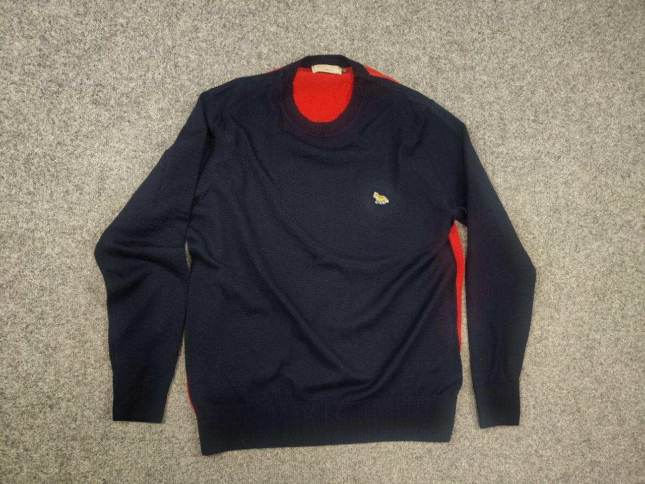 Maison Kitsune Maison Kitsuné Design Pullover Merino wool color sweater Size US L / EU 52-54 / 3 - 2 Thumbnail