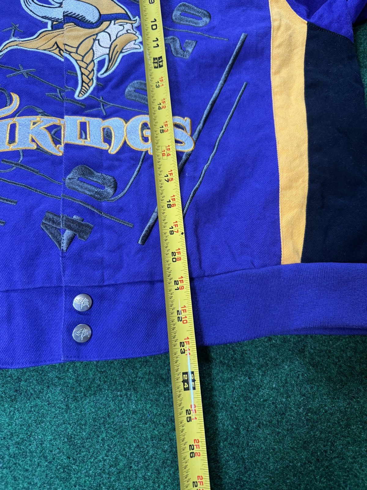NFL INSANE Y2K Minnesota Vikings Varsity Nascar Kids 2XL Jacket Size XS / US 0-2 / IT 36-38 - 5 Thumbnail