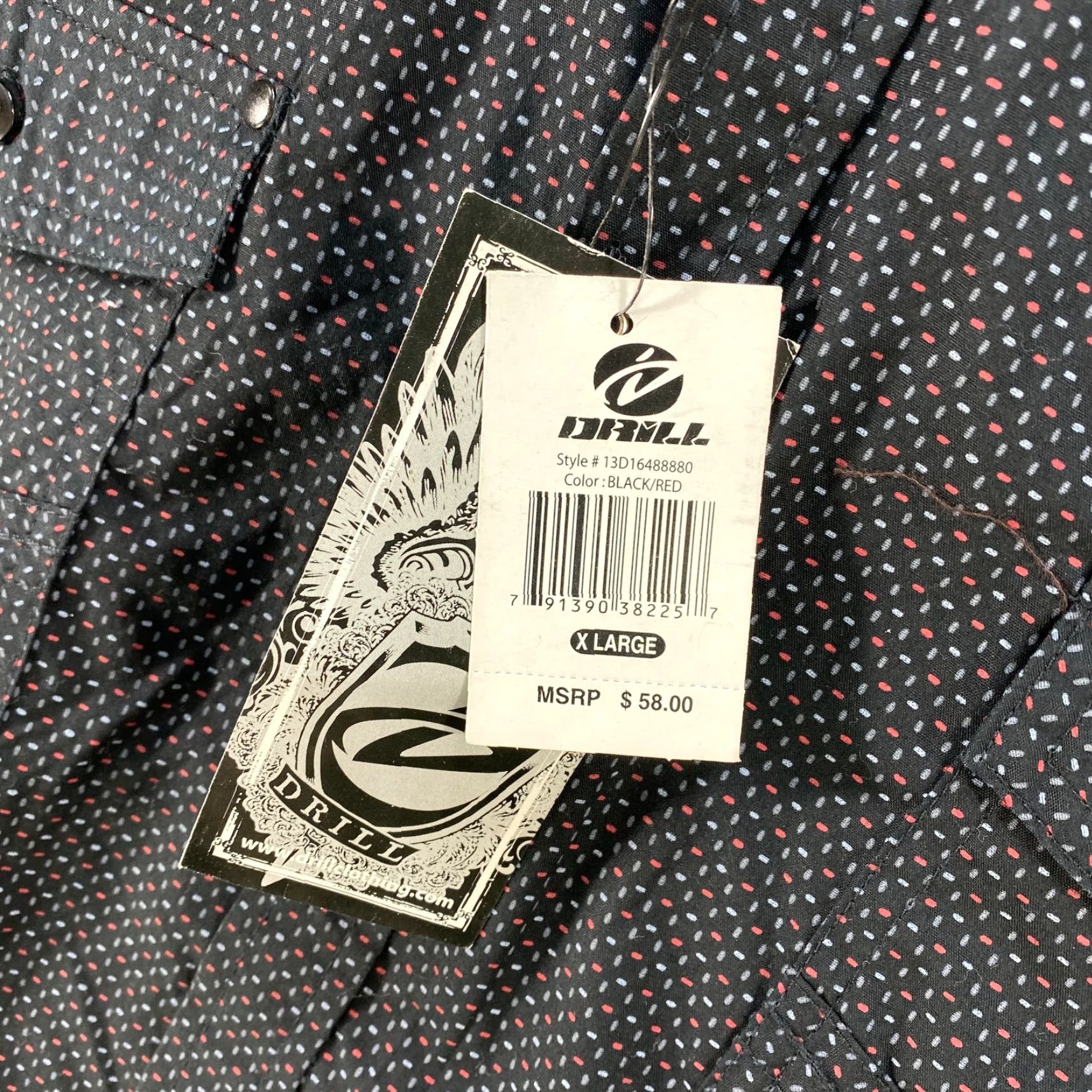 Vintage Drill Clothing Mens XL Button-Up Shirt Black Long Sleeve NWT Internet Price 8 Size US XL / EU 56 / 4 - 4 Thumbnail